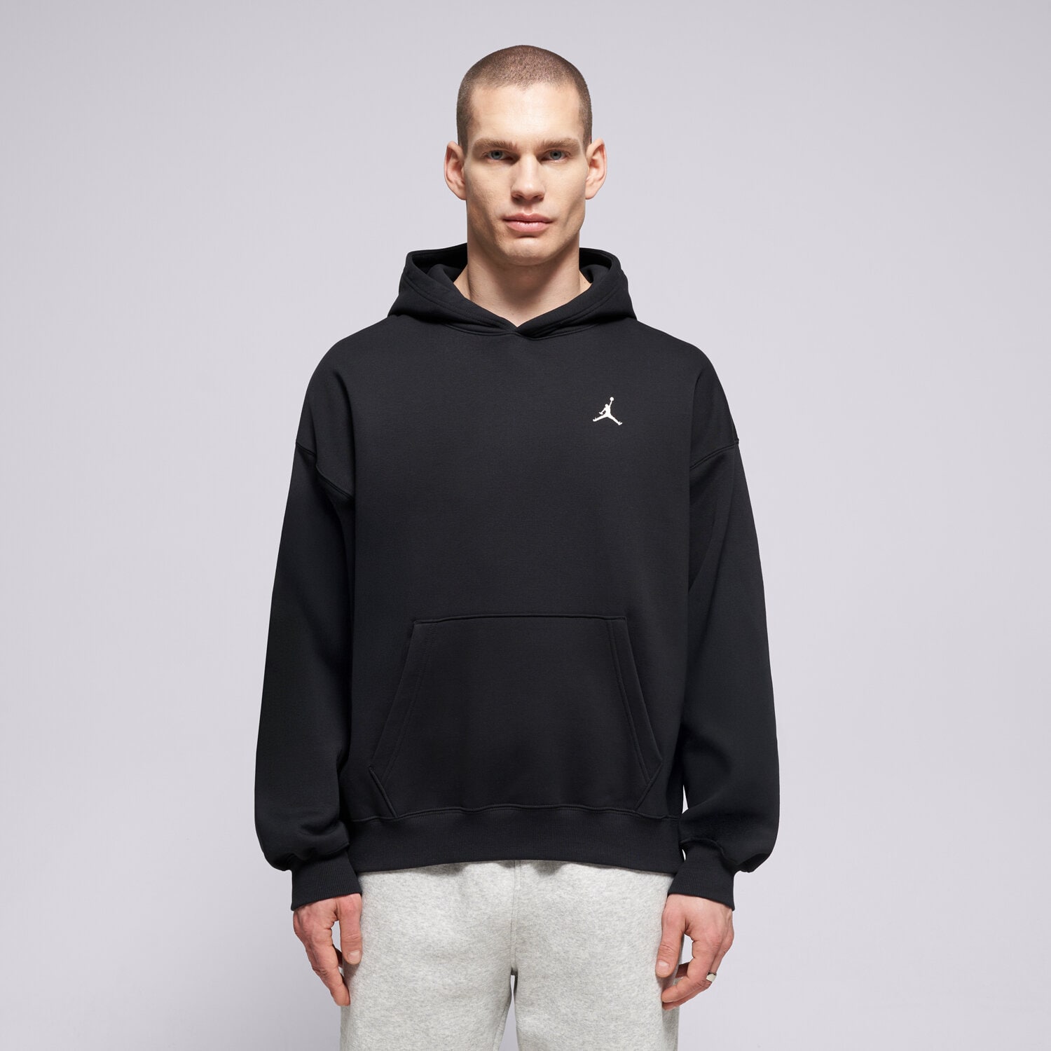 Bluza męska JORDAN BLUZA Z KAPTUREM M J BRK OVS PO HD IB7235-010 CZARNY