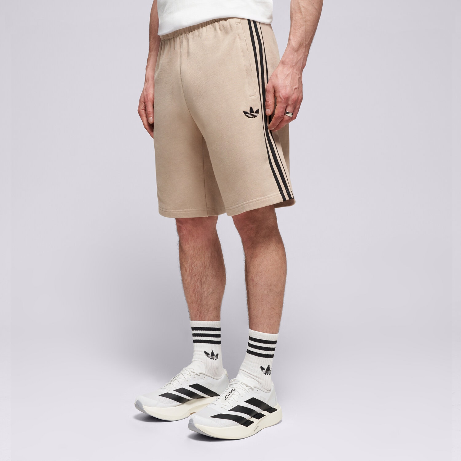 Krótkie spodenki, szorty męskie ADIDAS SZORTY 3S SHO KE6681 BEŻOWY