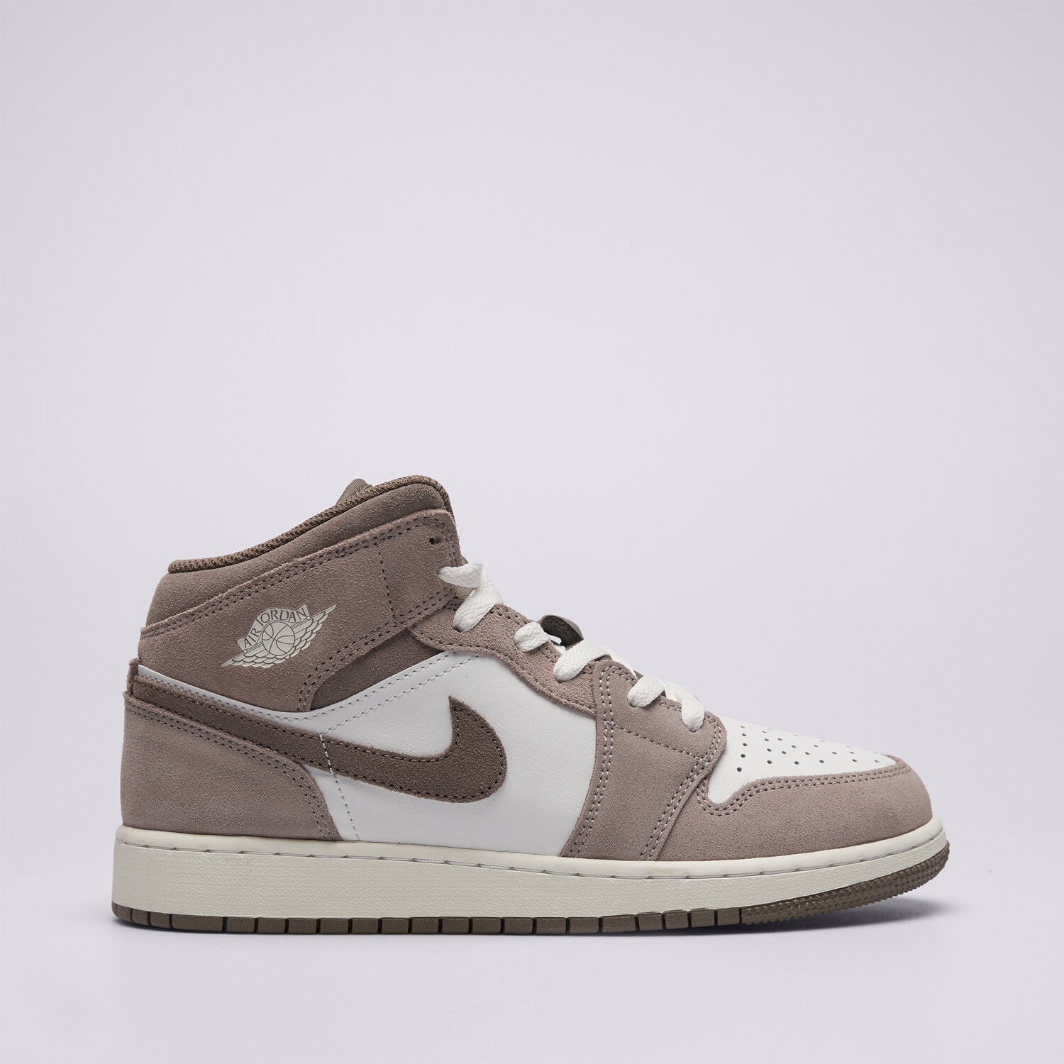 Buty sneakersy dla dzieci JORDAN AIR 1 MID BG  DQ8423-003 BIAŁY