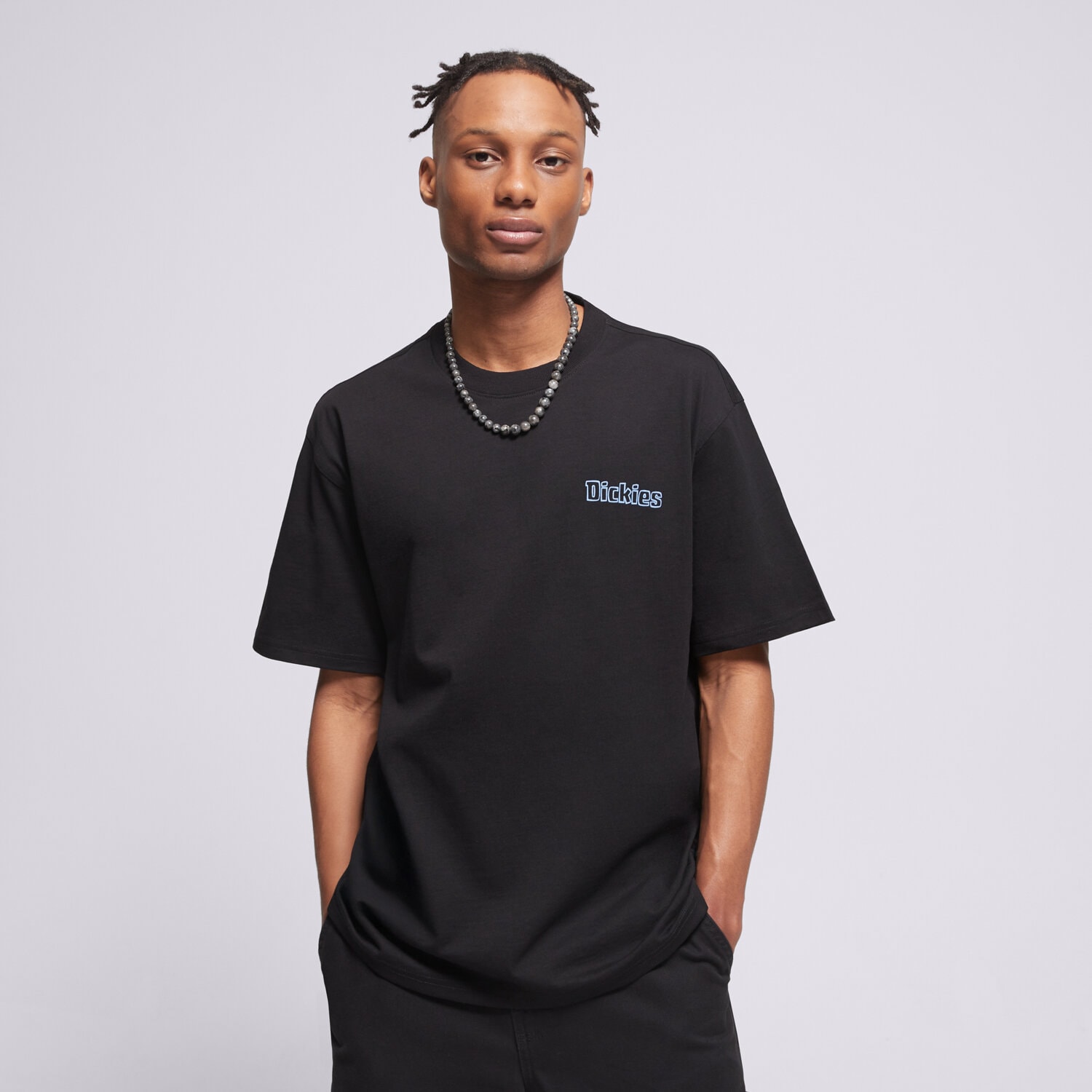Koszulka, t-shirt sportowy męski DICKIES T-SHIRT FAIRLAWN SS TEE DK0A88GEBLK1 CZARNY