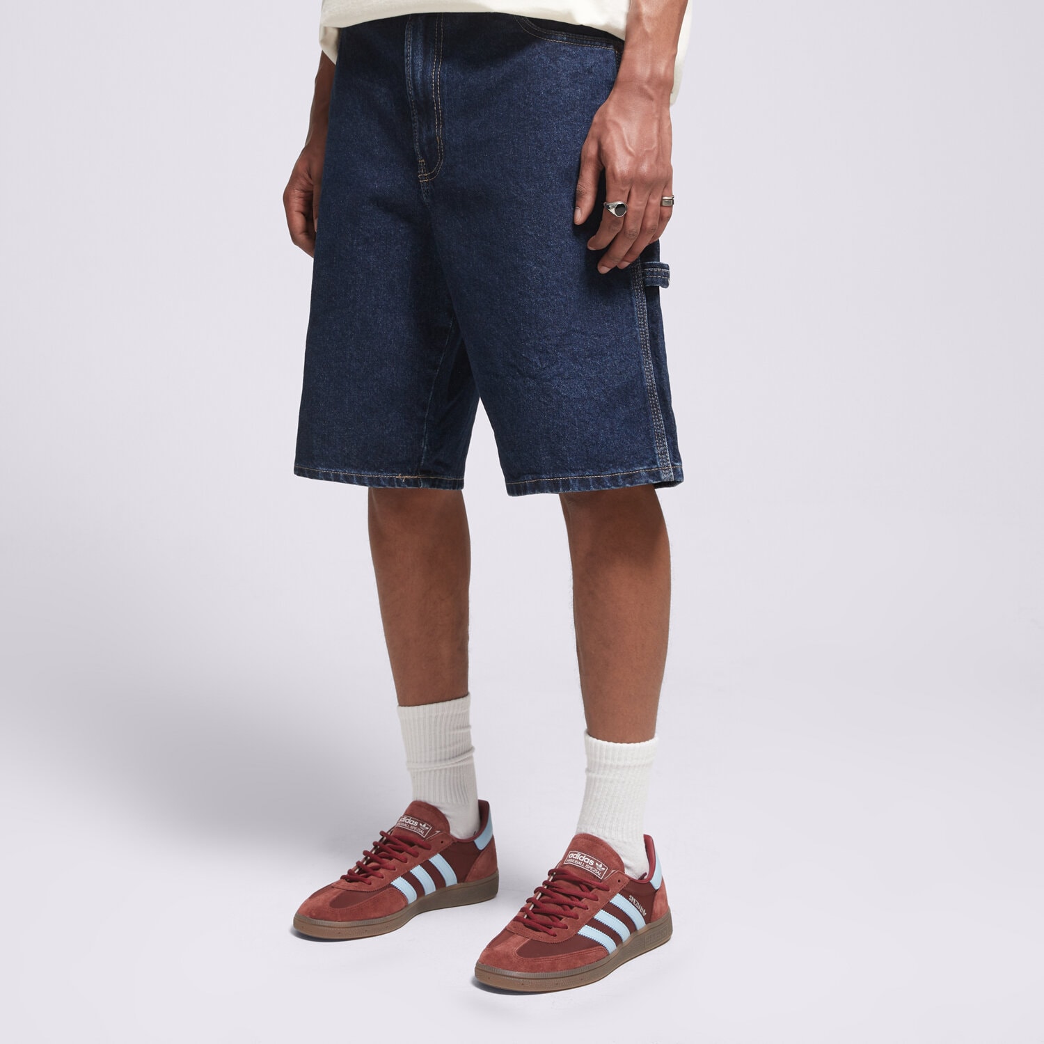 Krótkie spodenki, szorty męskie DICKIES SZORTY 993 11 INCH CARPENTER SHORT JEANS DK0A88FC0DD1 NIEBIESKI