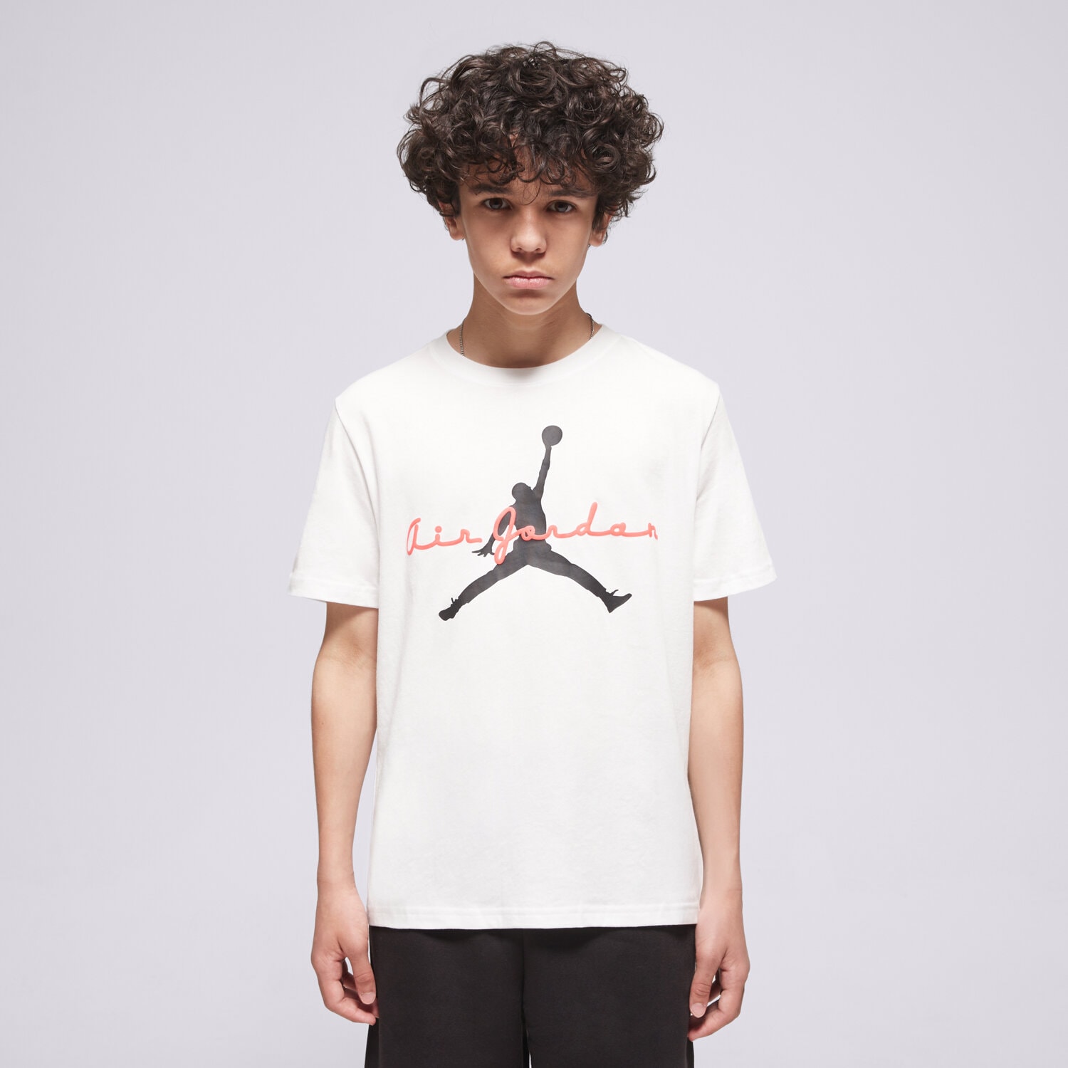Koszulka, t-shirt dla dzieci JORDAN T-SHIRT JDB FLIGHT ESSENTIALS SCRIPT B 95F494-001 BIAŁY