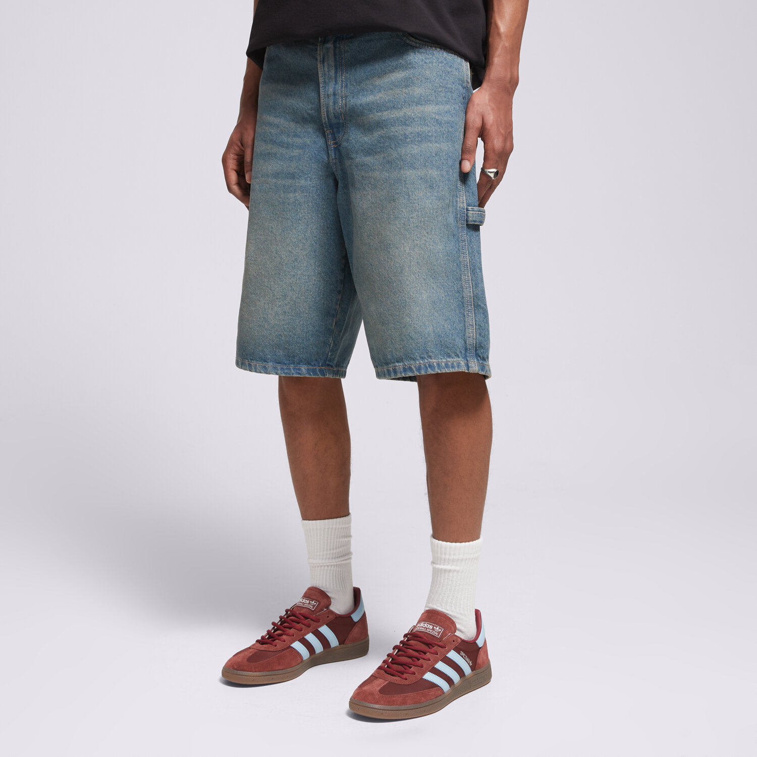 Krótkie spodenki, szorty męskie DICKIES SZORTY 993 11 INCH CARPENTER SHORT JEANS DK0A88FCL231 NIEBIESKI