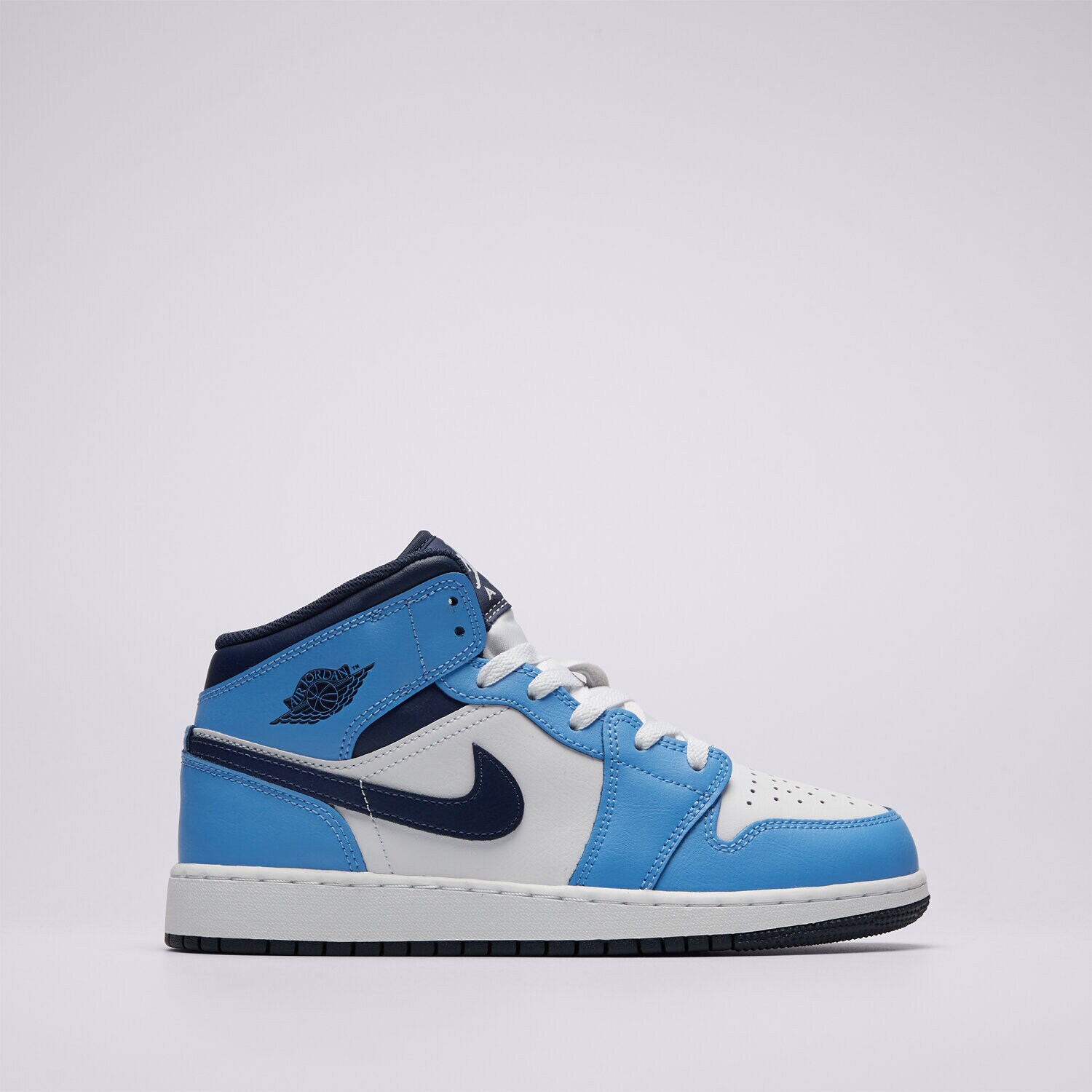 Buty sneakersy dla dzieci AIR JORDAN 1 MID BG DQ8423-405 BIAŁY