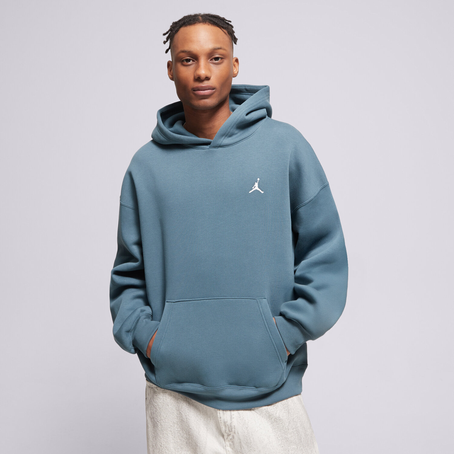 Bluza męska JORDAN BLUZA Z KAPTUREM M J BRK OVS PO HD IB7235-031 NIEBIESKI