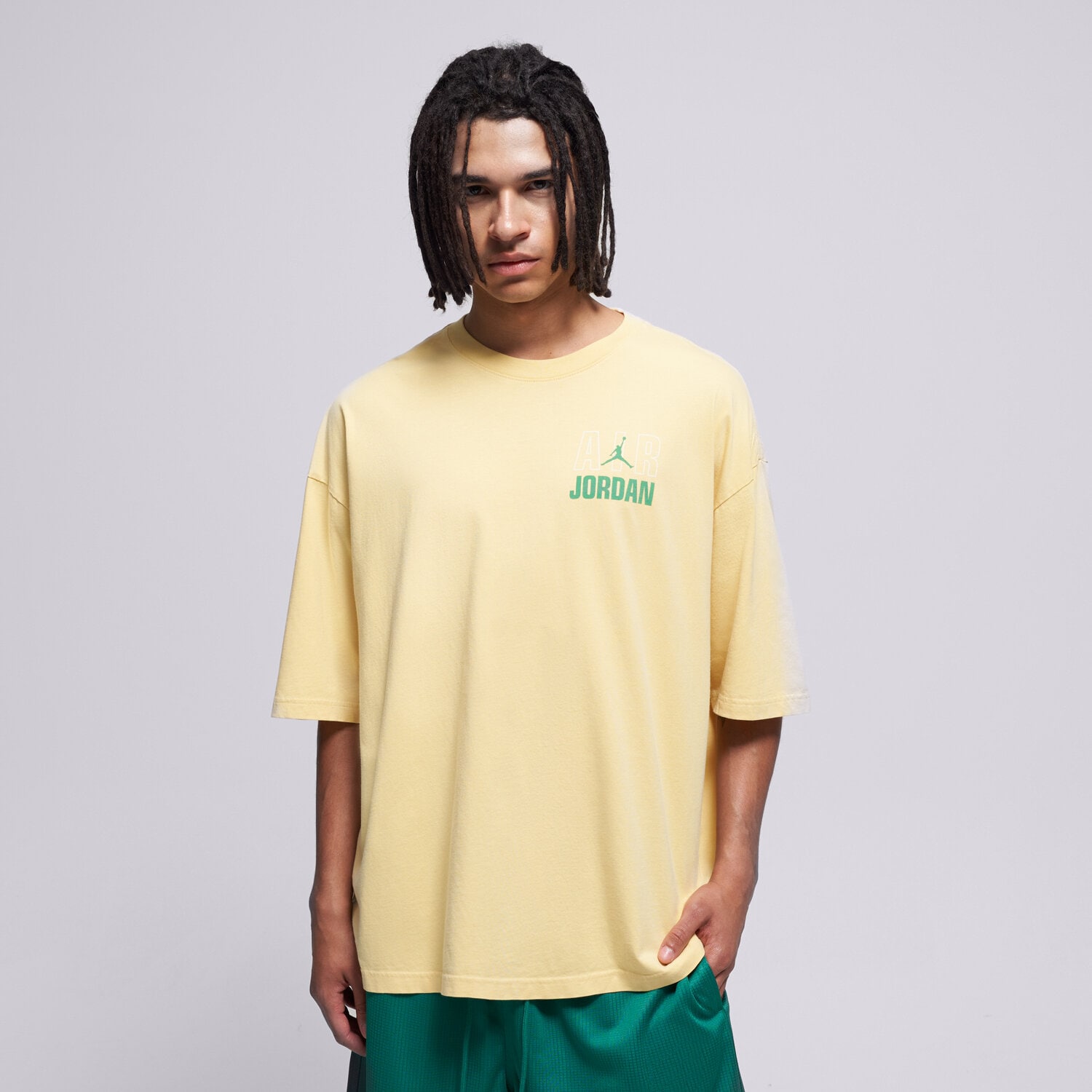 Koszulka, t-shirt sportowy męski JORDAN T-SHIRT M J FLT REIS LGND SS CREW IF3116-753 ŻÓŁTY