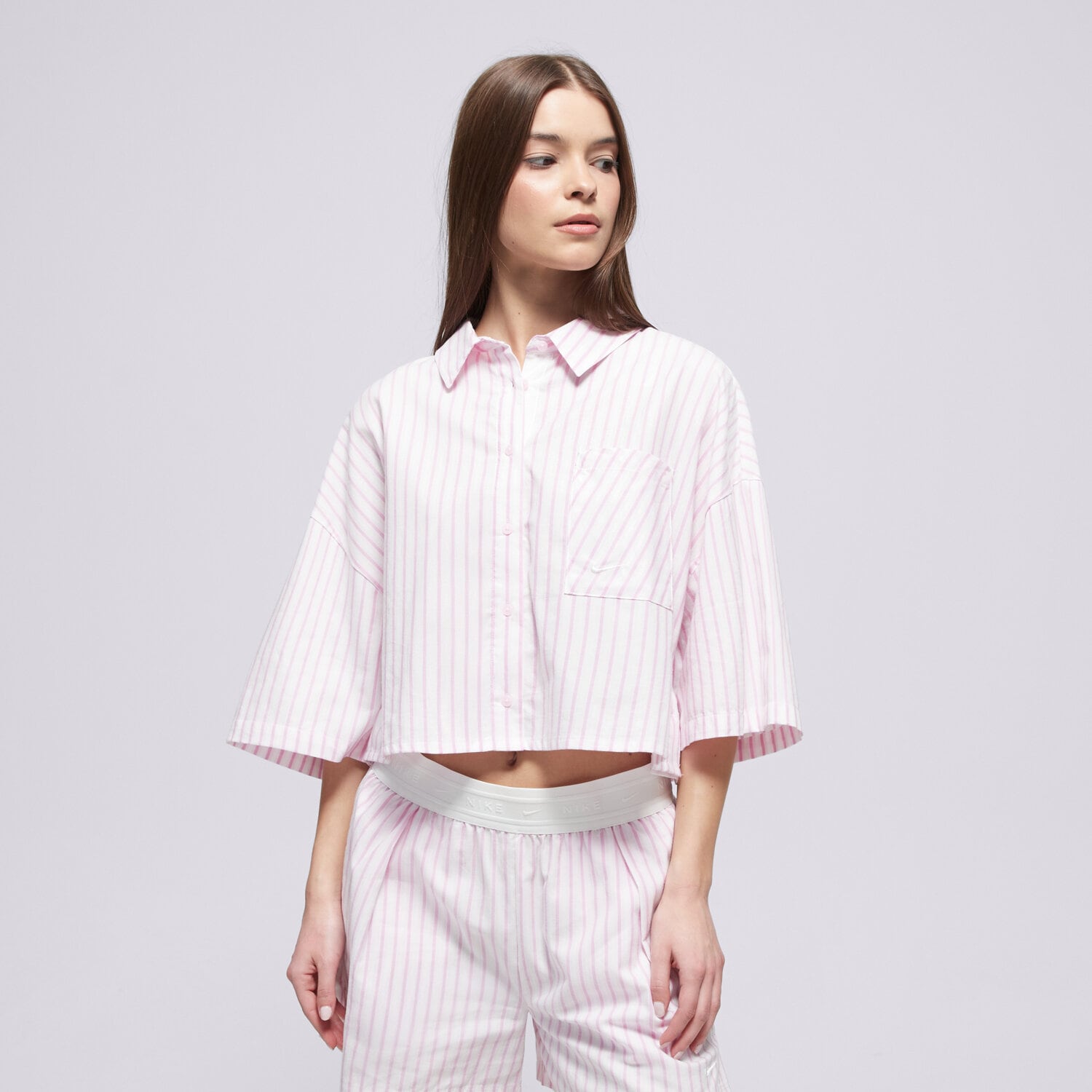 Koszulka, t-shirt damski NIKE KOSZULA CHILL POPLIN II4228-503 RÓŻOWY