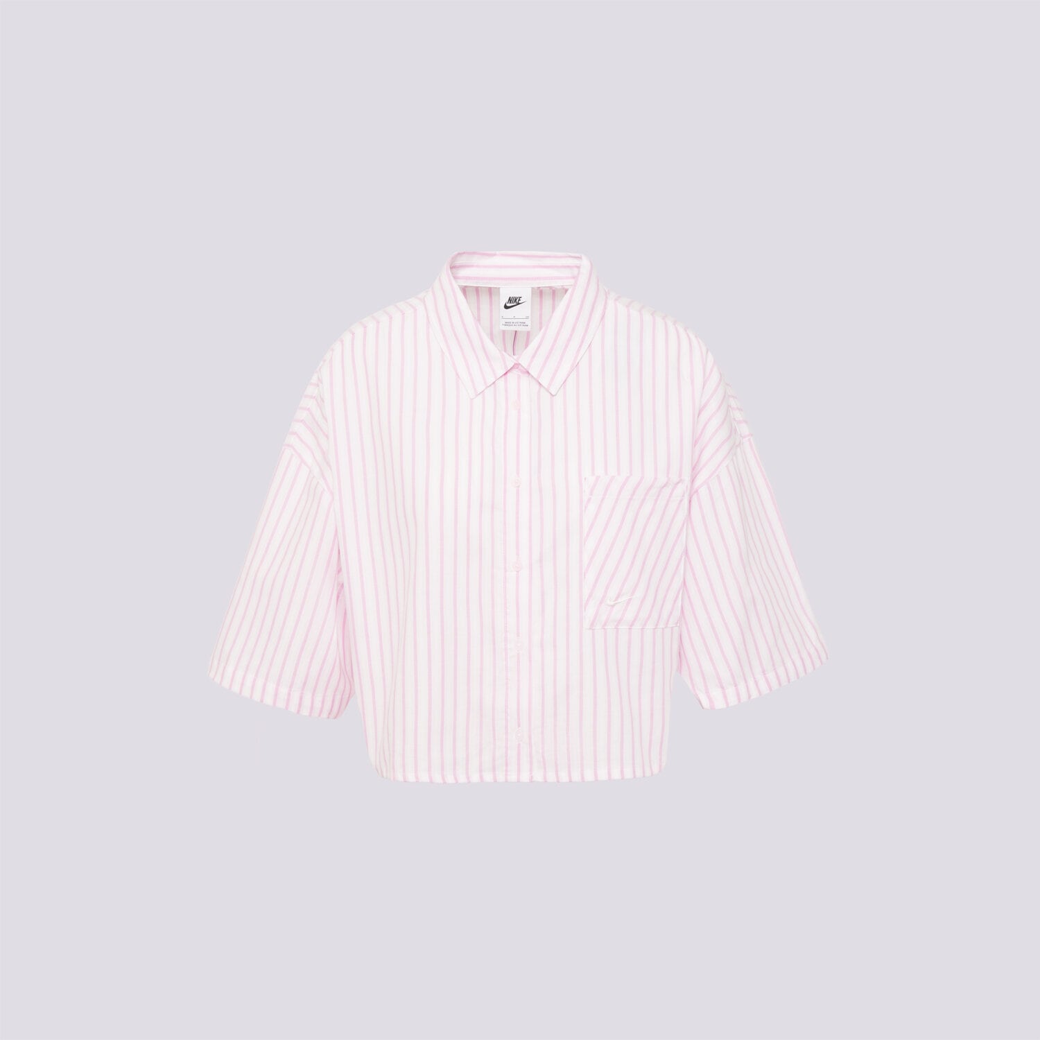 Koszulka, t-shirt damski NIKE KOSZULA W NSW OFFLN WVN PPLN STRP SS II4228-503 RÓŻOWY