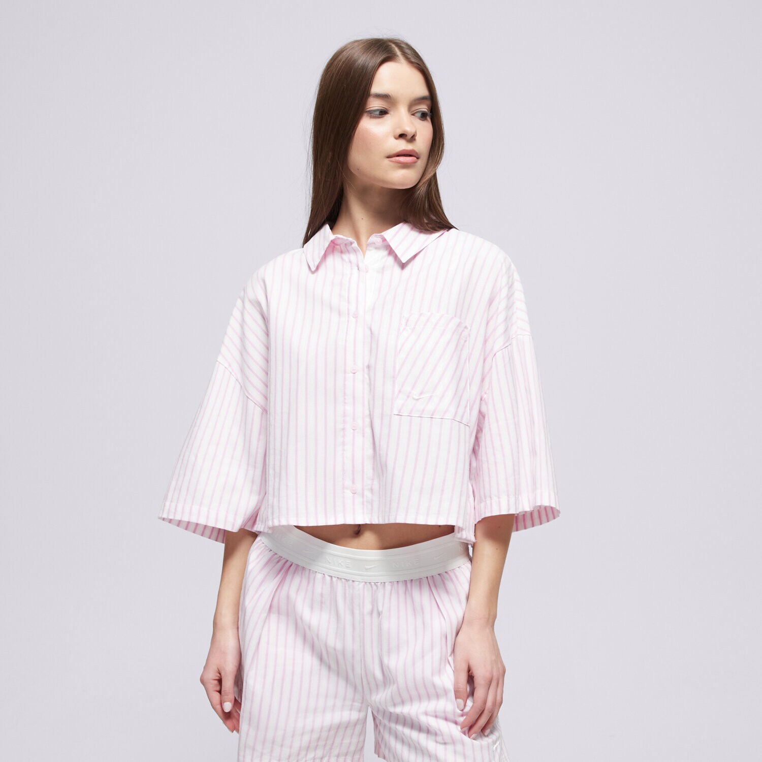 Koszulka, t-shirt damski NIKE KOSZULA CHILL POPLIN II4228-503 RÓŻOWY