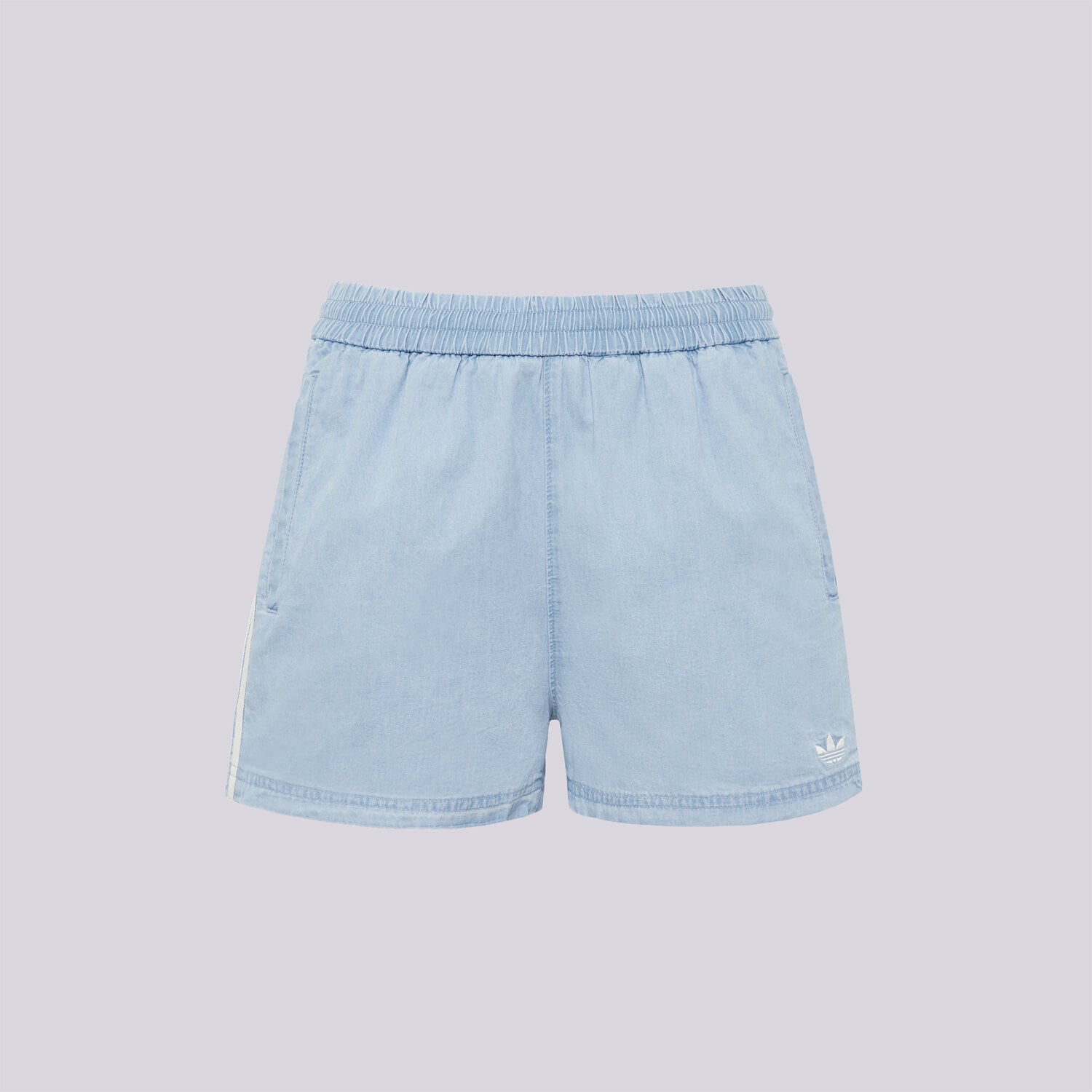 Krótkie spodenki, szorty damskie ADIDAS SZORTY DENIM SHORTS KY3170 NIEBIESKI