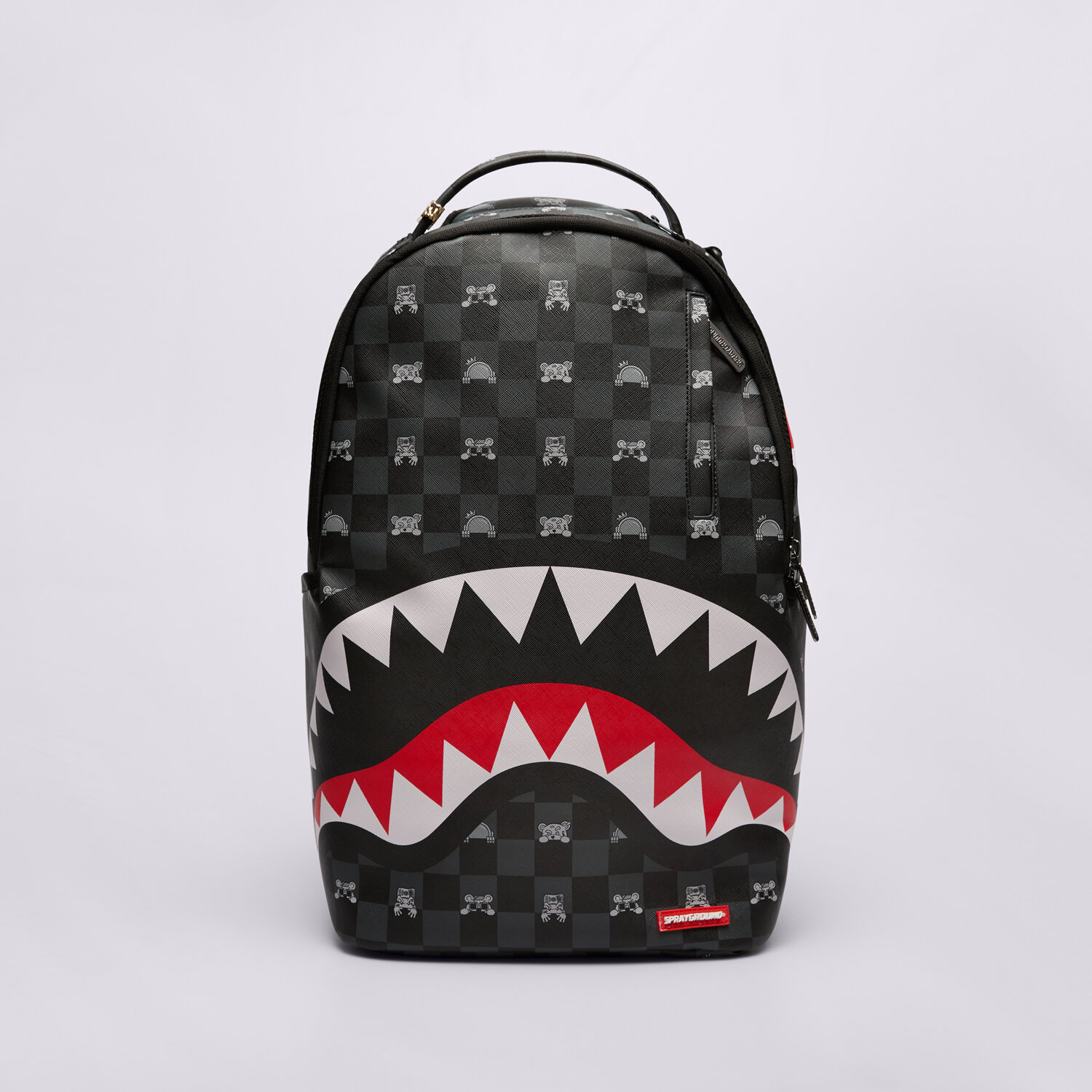Plecak damski sportowy SPRAYGROUND PLECAK PEEKING CHARACTER CHECK GREY BACKPACK 910B8872NSZ MULTICOLOR