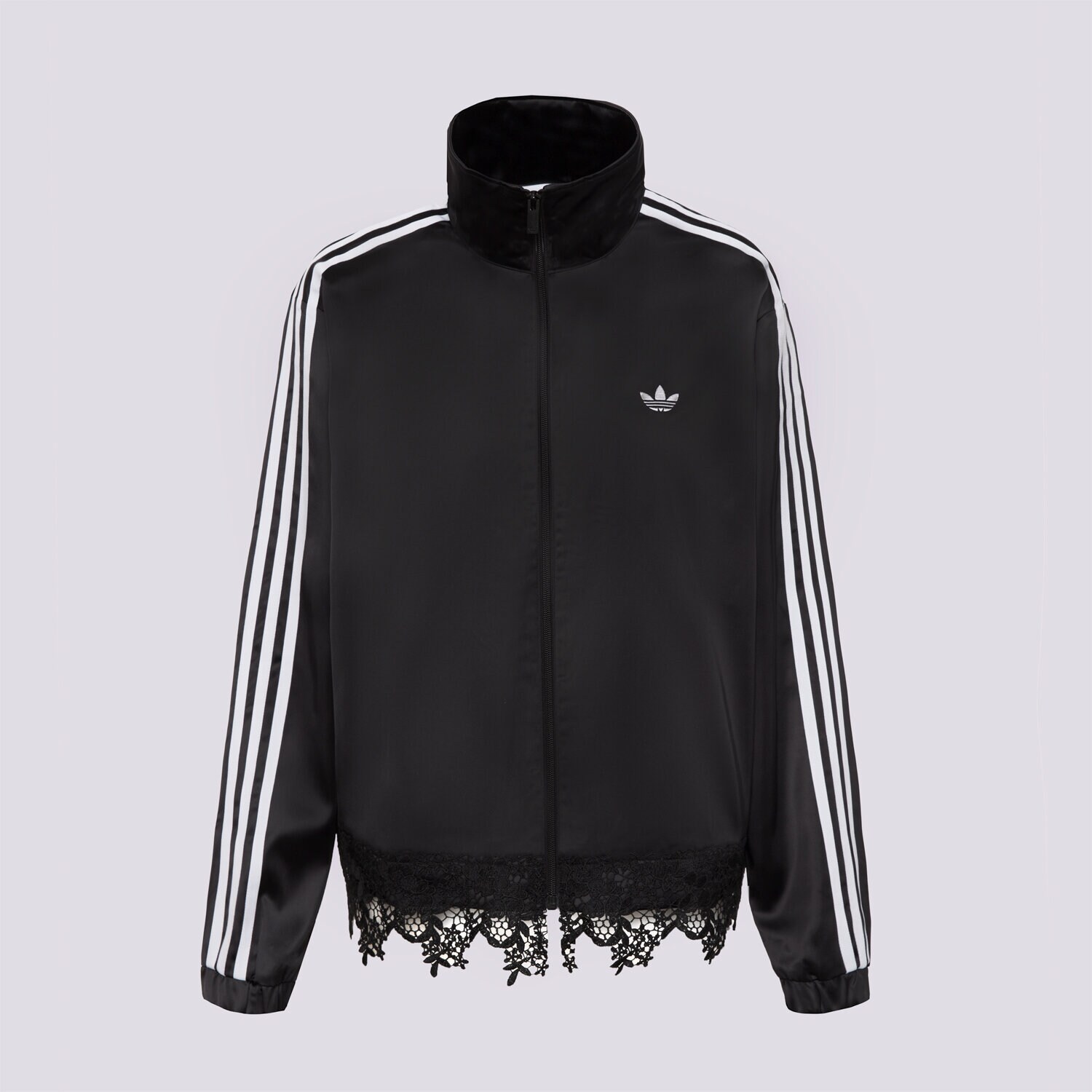 Bluza damska ADIDAS BLUZA ROZPINANA SATIN LACE TRACK TOP LOOSE FIREBIRD LF2670 CZARNY