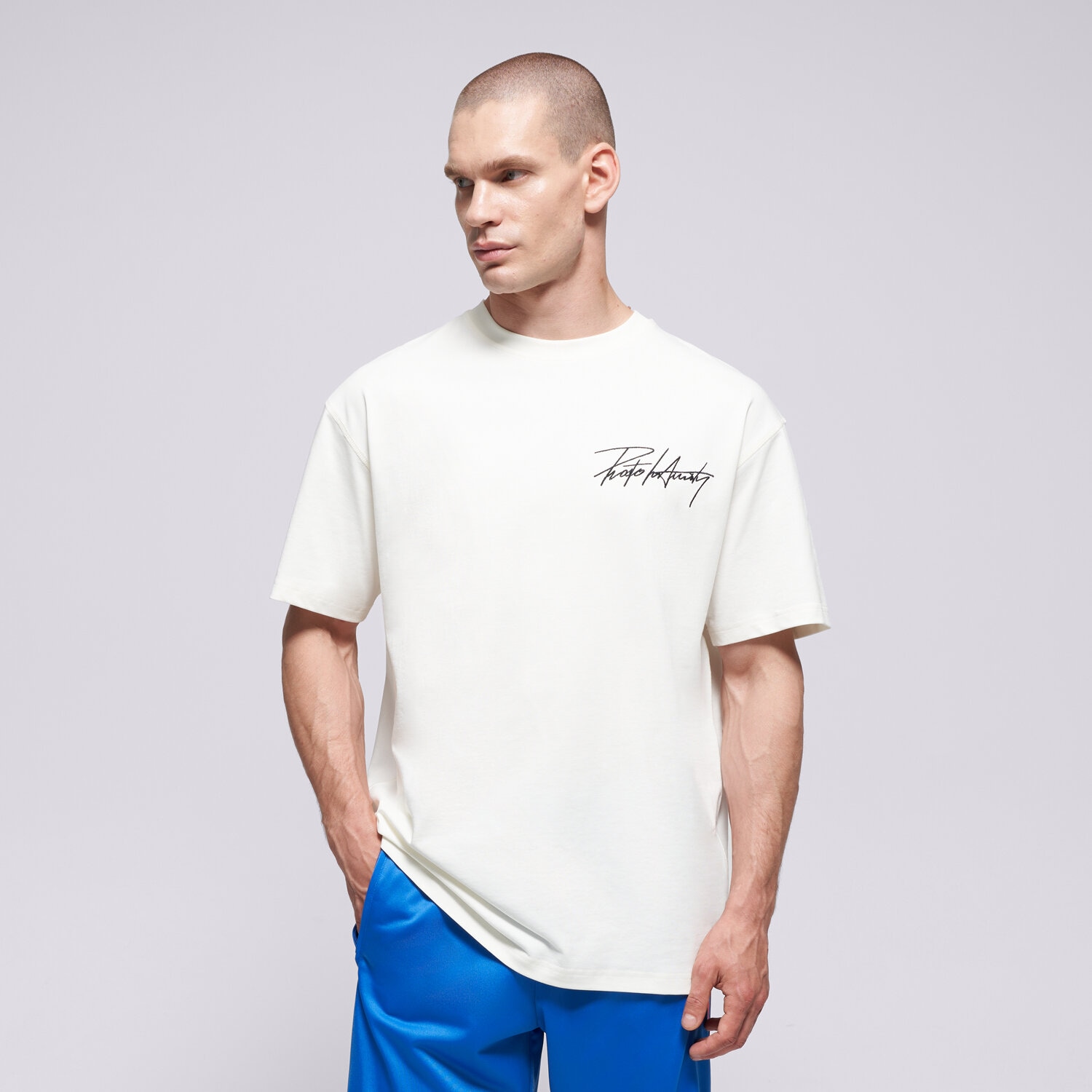 Koszulka, t-shirt sportowy męski PROSTO T-SHIRT CLUB OFF-WHITE KL261MTEE1201 BIAŁY