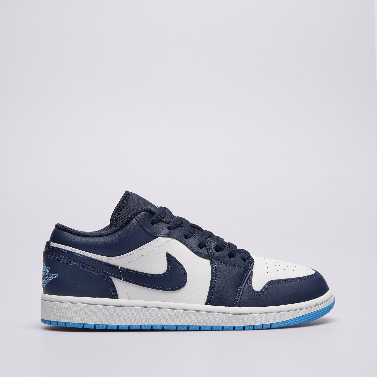 Buty sneakersy męskie AIR JORDAN 1 LOW  553558-404 GRANATOWY