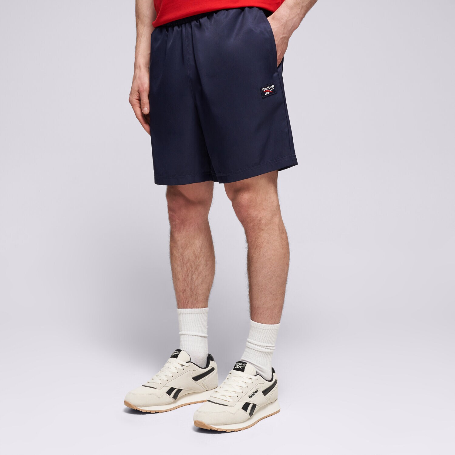 Krótkie spodenki, szorty męskie REEBOK SZORTY LANDON MICROFIBRE SHORT 100240039 GRANATOWY