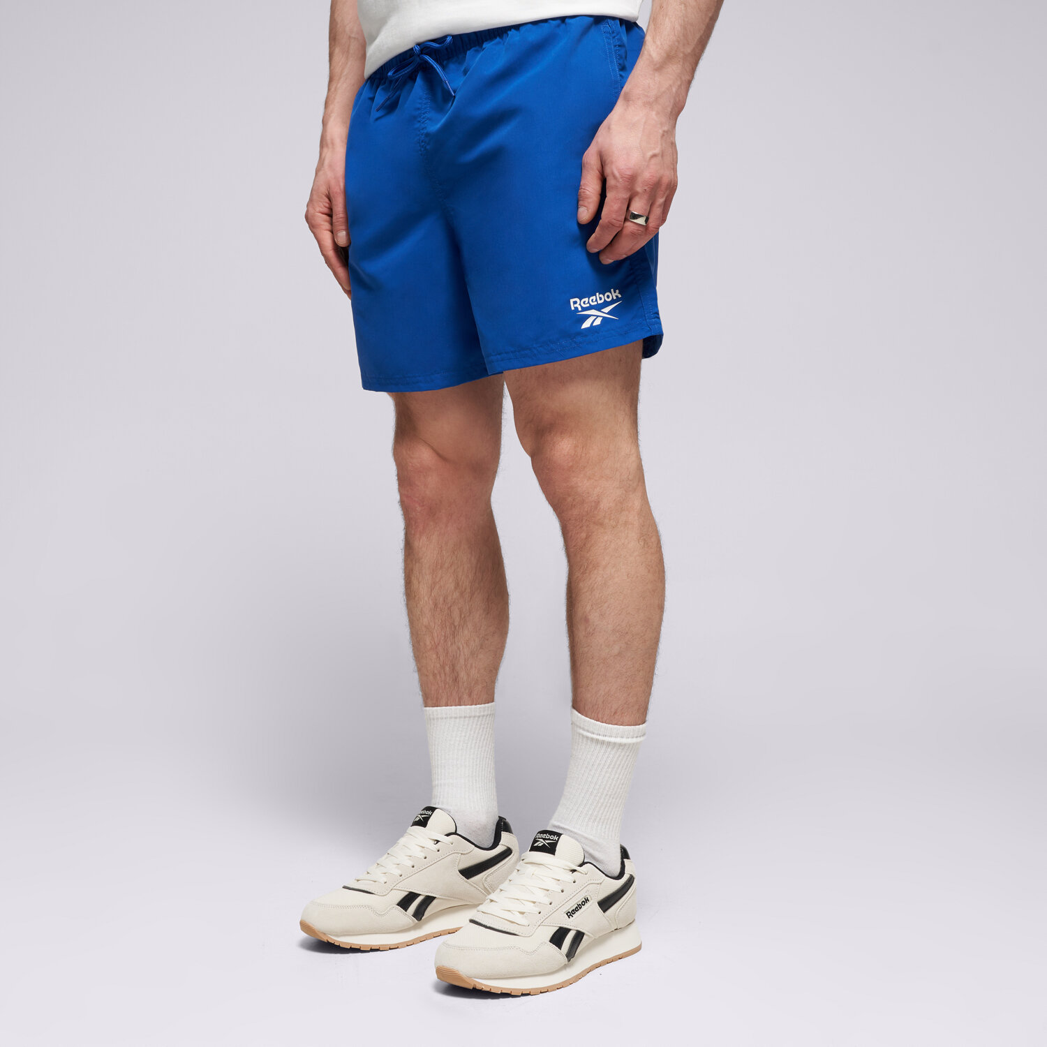 Krótkie spodenki, szorty męskie REEBOK SZORTY YALE L5_71002_RBK_BL1 NIEBIESKI