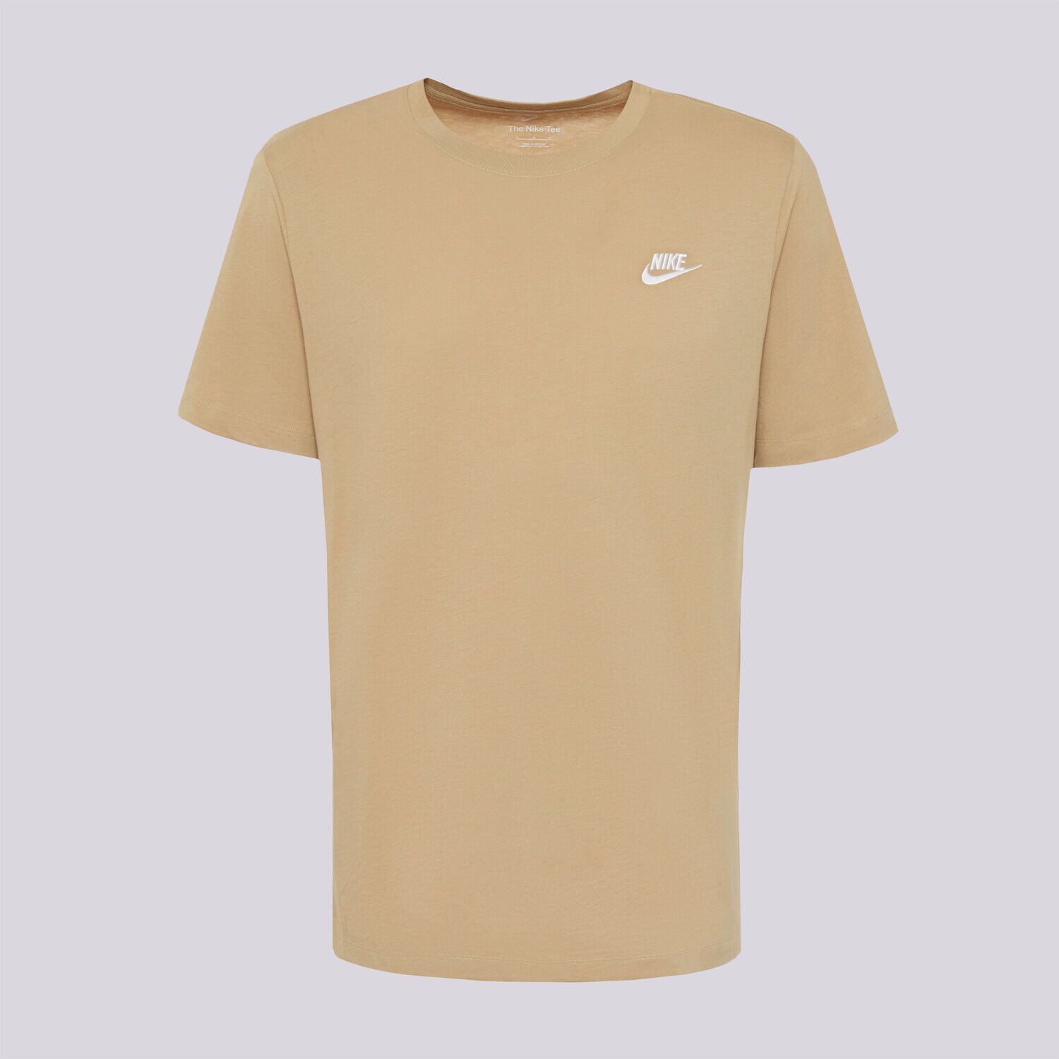 Koszulka, t-shirt sportowy męski NIKE T-SHIRT SPORTSWEAR CLUB AR4997-297 BRĄZOWY