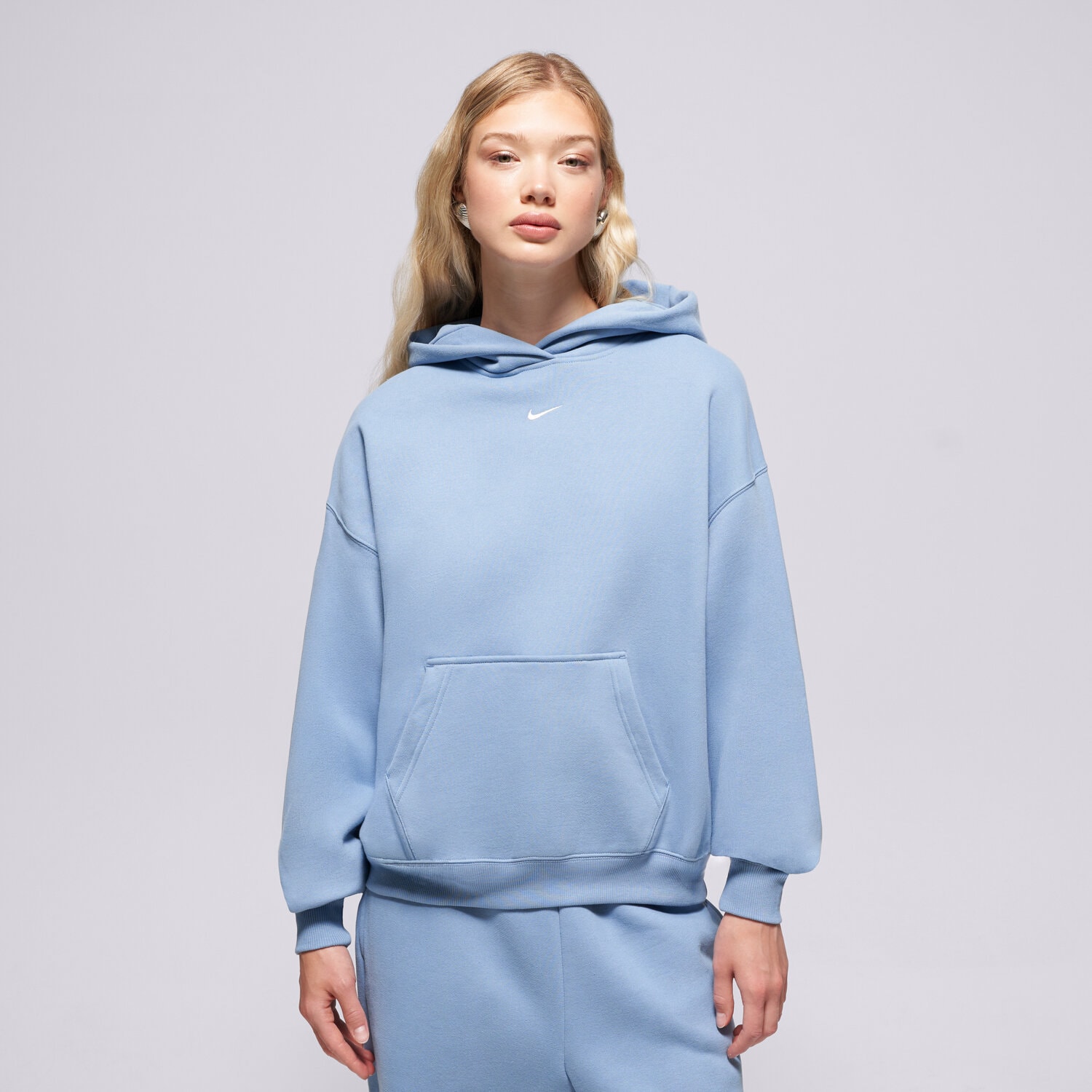 Bluza damska NIKE BLUZA Z KAPTUREM STDO FLC MW OS PO HDY IM8502-486 NIEBIESKI