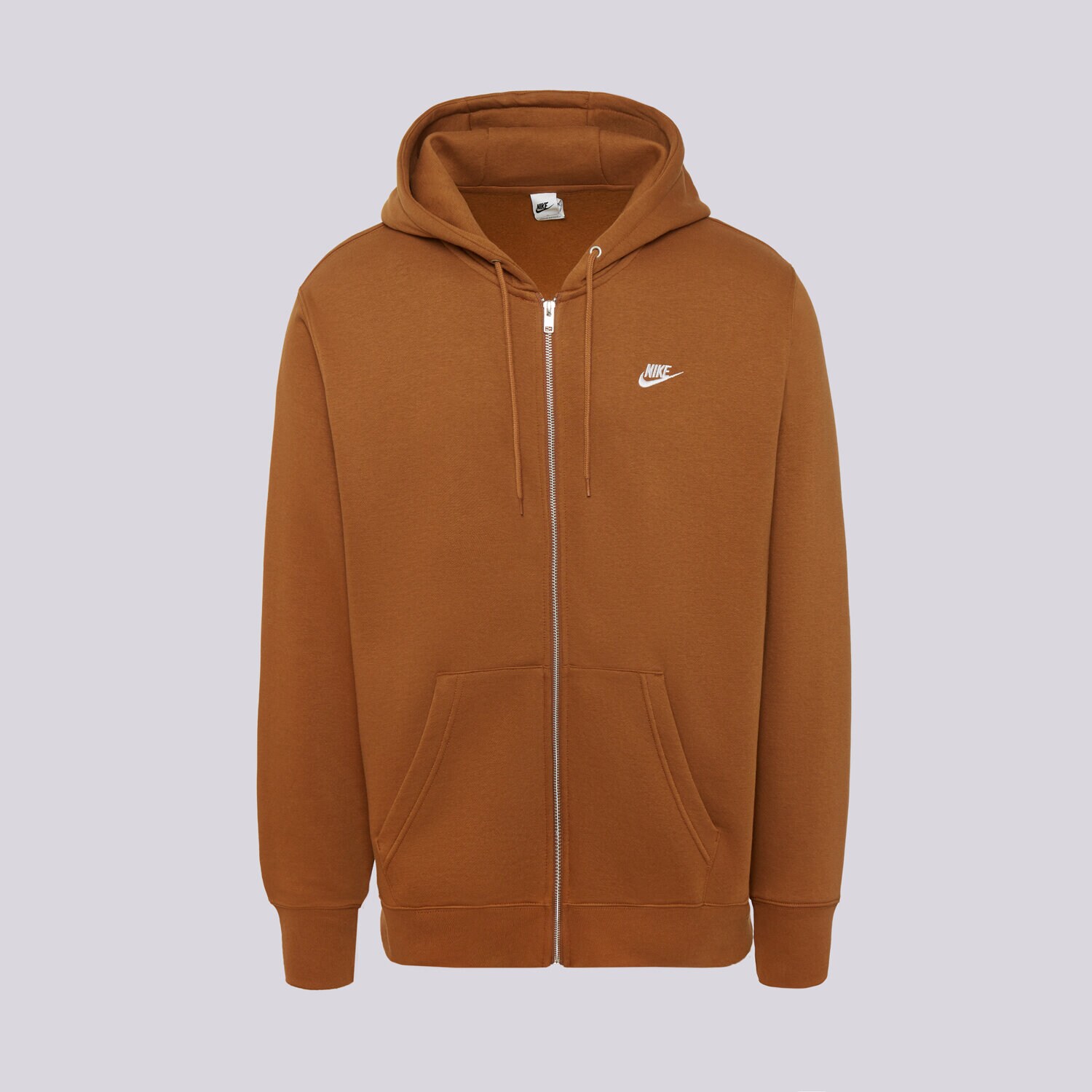 Bluza męska NIKE BLUZA ROZPINANA Z KAPTUREM M NK CLUB BB FZ HOODIE FN3861-270 BRĄZOWY