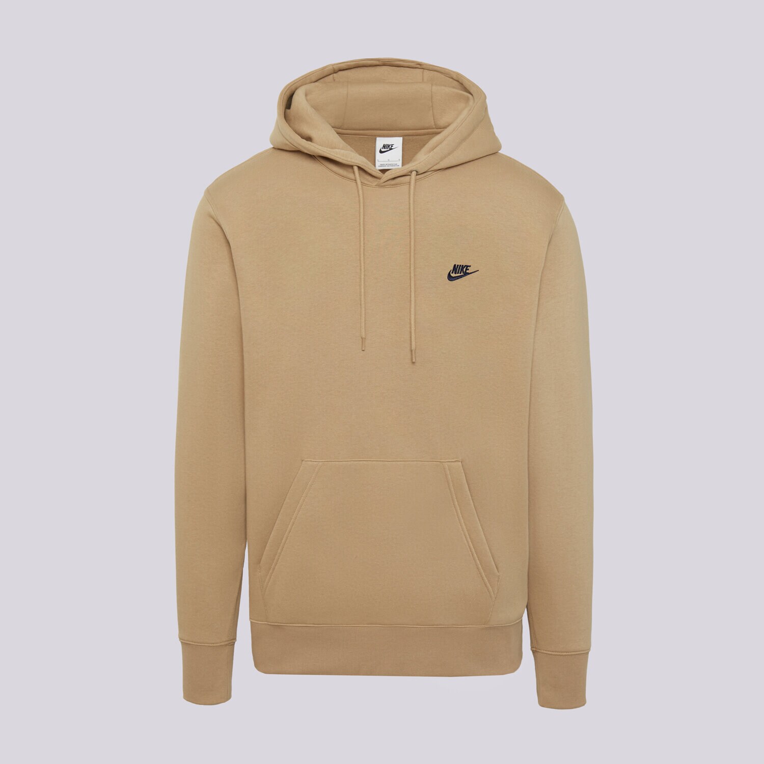 Bluza męska NIKE BLUZA Z KAPTUREM M NK CLUB BB PO HOODIE FN3859-298 BEŻOWY