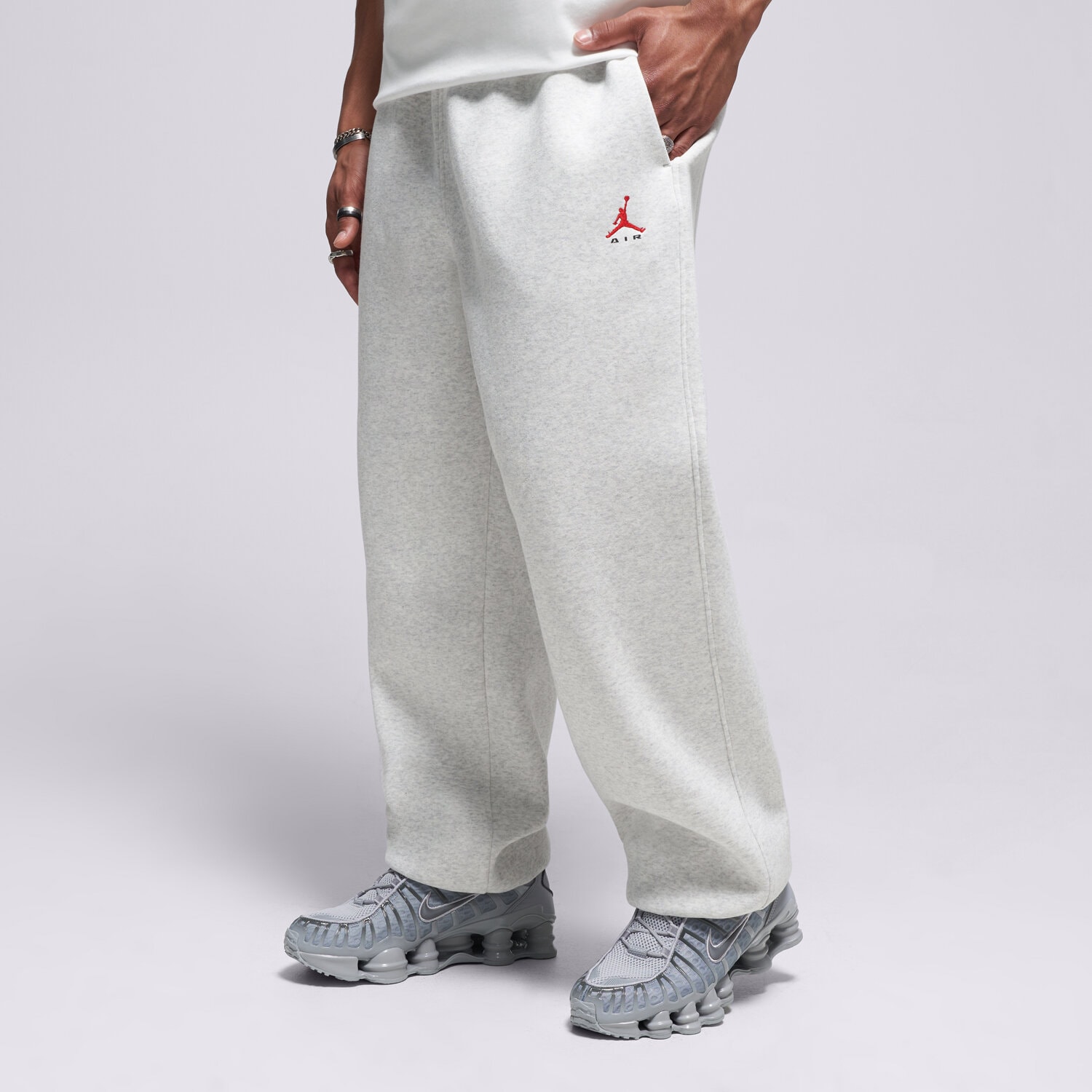 Spodnie sportowe męskie JORDAN SPODNIE M J BRK ST FLC CUFF PANT BB IM8906-054 SZARY