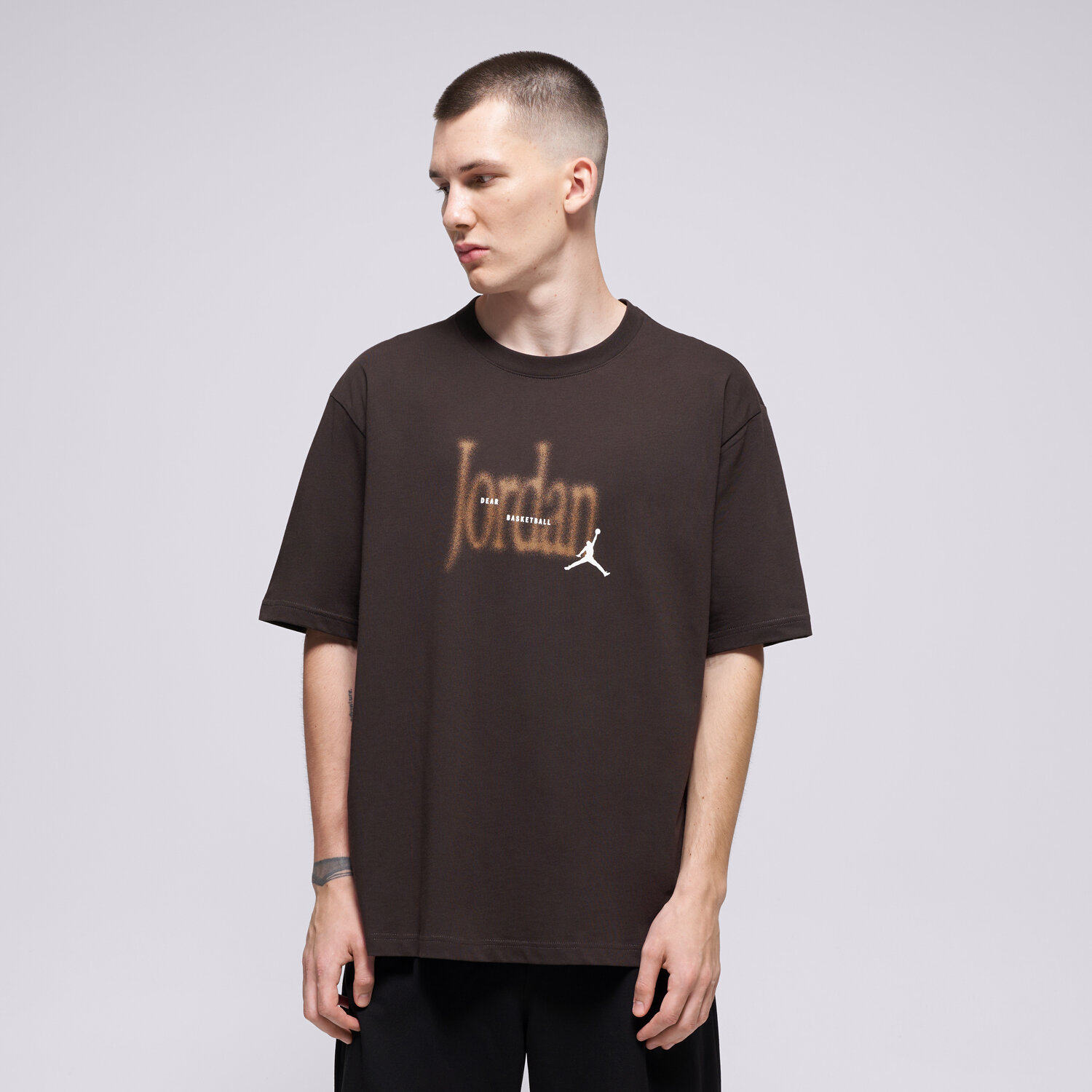 Koszulka, t-shirt sportowy męski JORDAN T-SHIRT M J BRK S LOVE 85 SS CREW IX1569-231 CZARNY