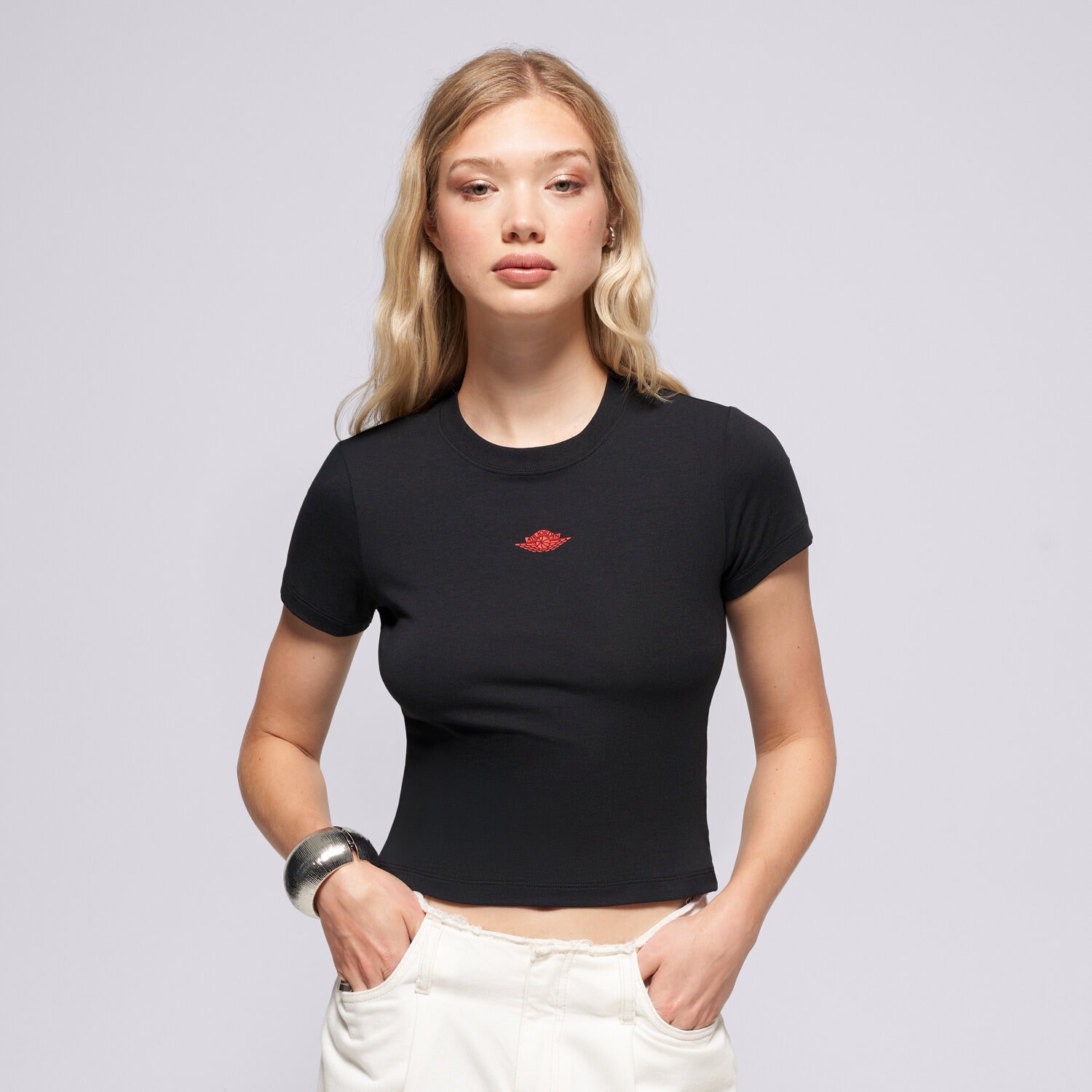 Koszulka, t-shirt damski JORDAN T-SHIRT W J FLT SS TMID WINGS IV5347-010 CZARNY