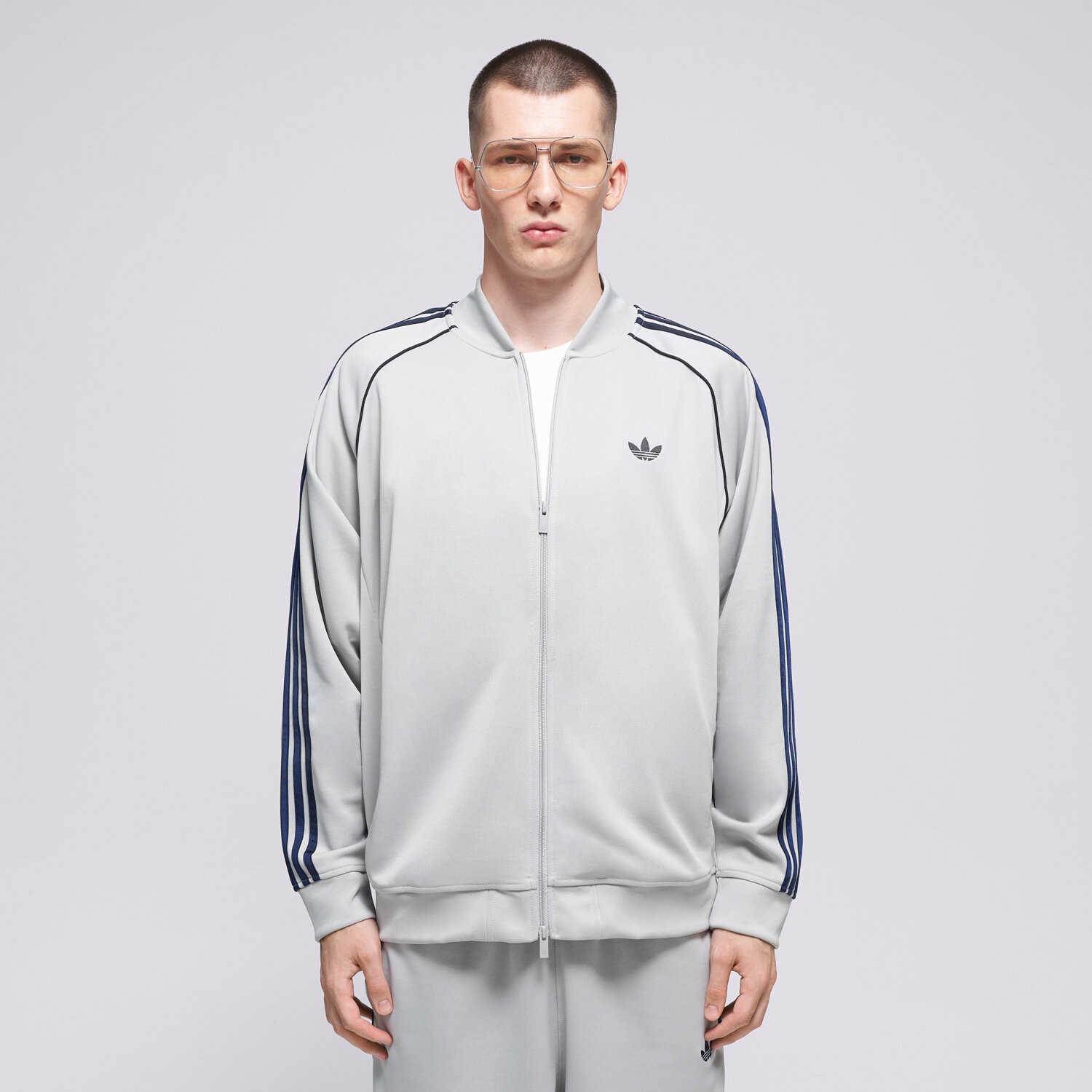 Bluza męska ADIDAS BLUZA ROZPINANA SST TT KS4955 SZARY