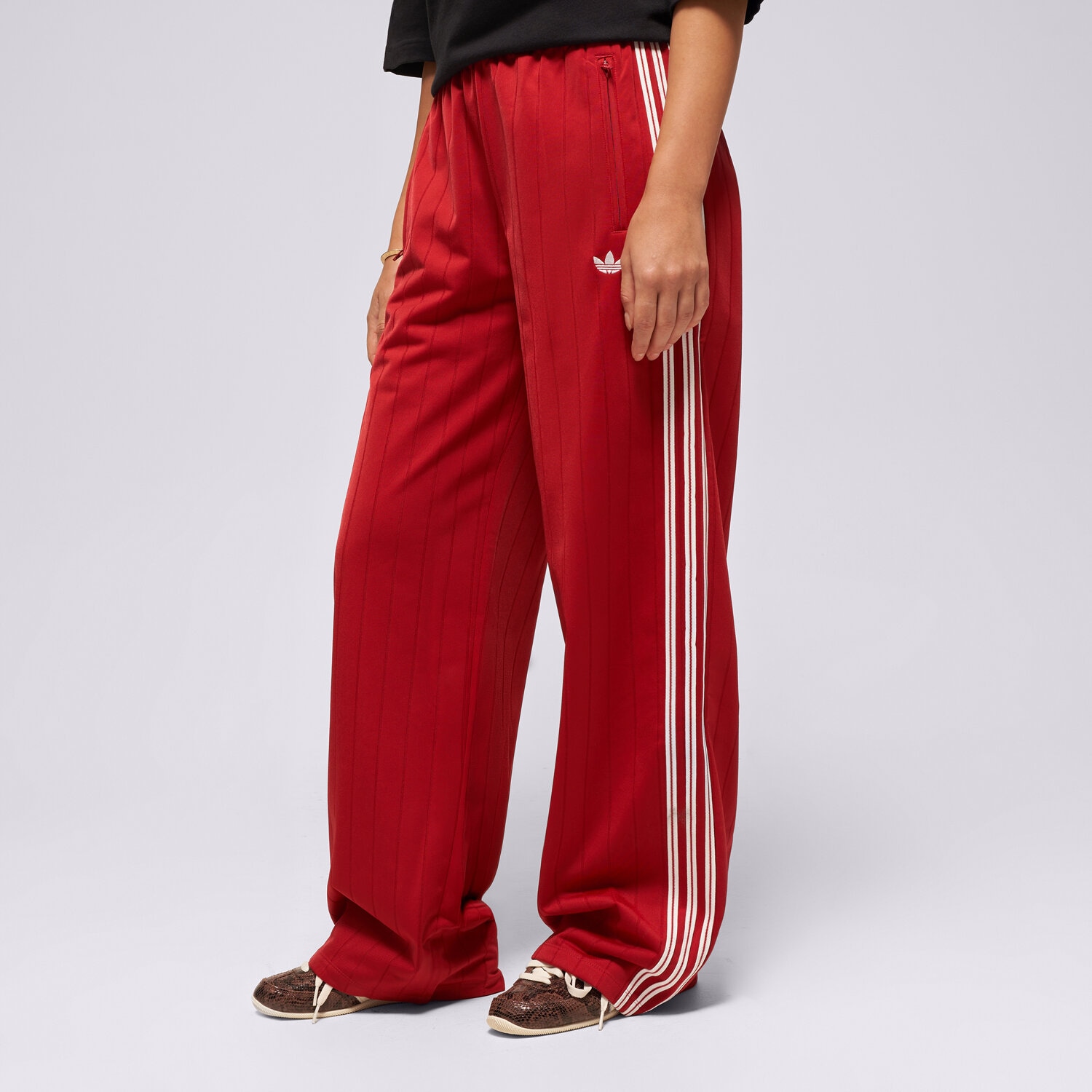 Spodnie sportowe damskie ADIDAS SPODNIE FB LOOSE TP KS9977 CZERWONY