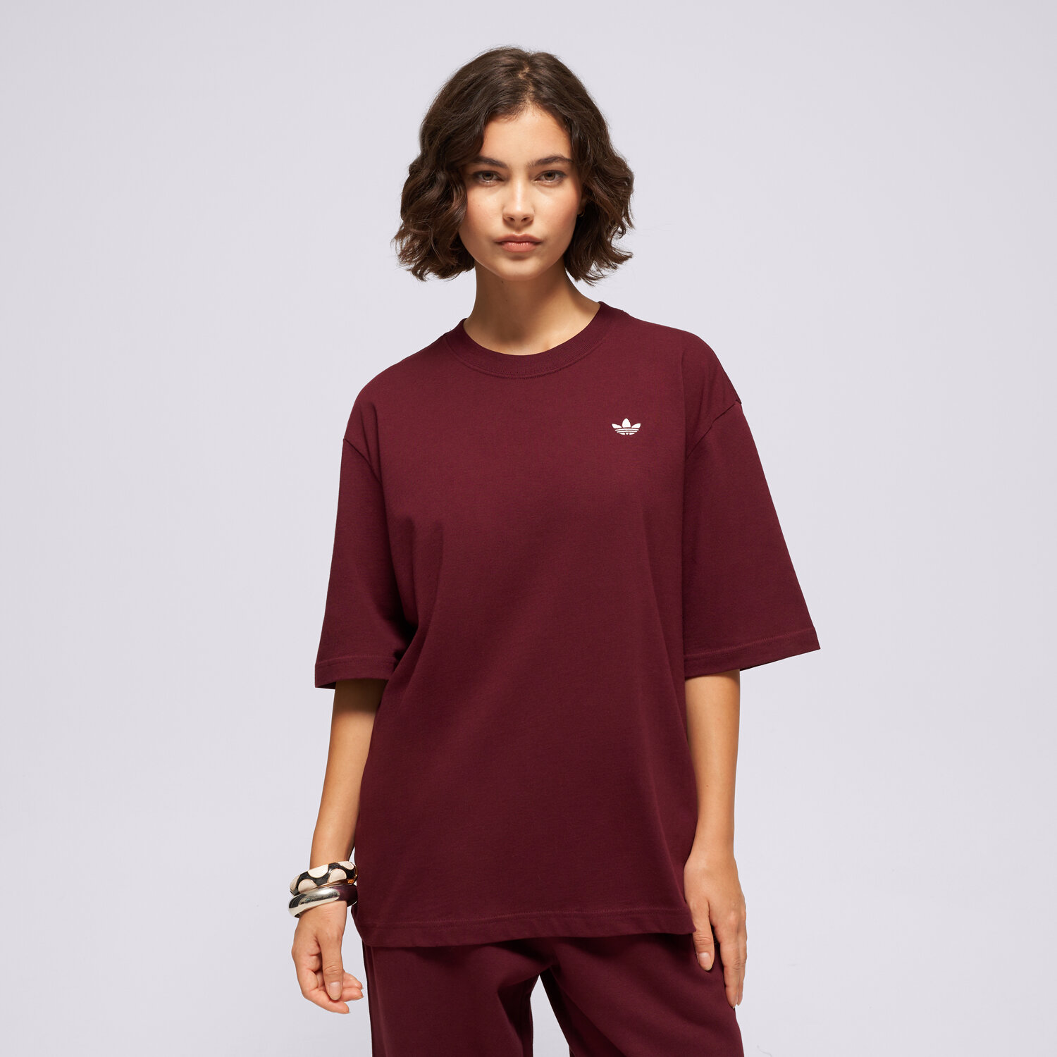 Koszulka, t-shirt damski ADIDAS T-SHIRT ESS TEE OS KT4804 FIOLETOWY
