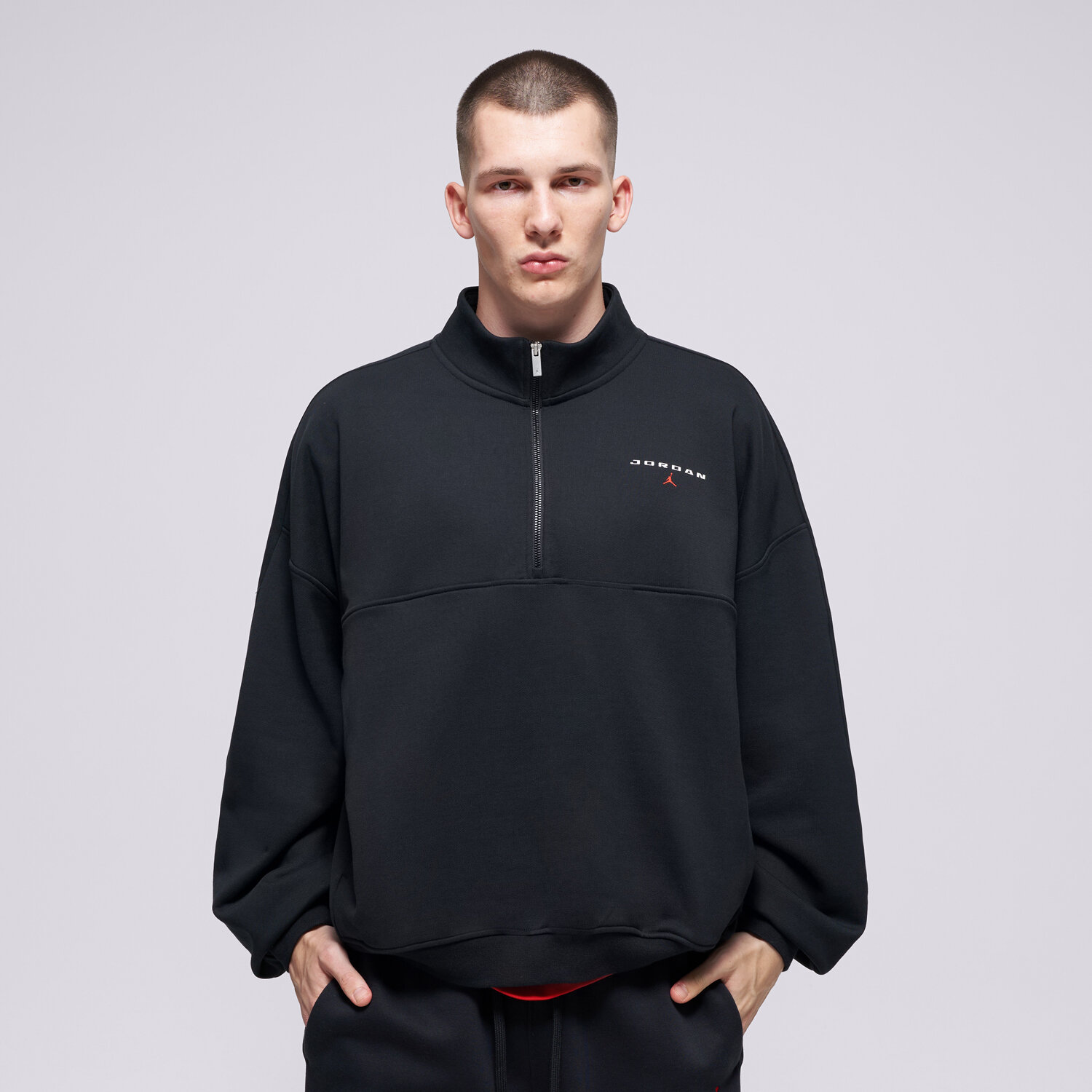 Bluza męska JORDAN BLUZA M J FLT FLC QTR ZIP LB IW6366-010 CZARNY