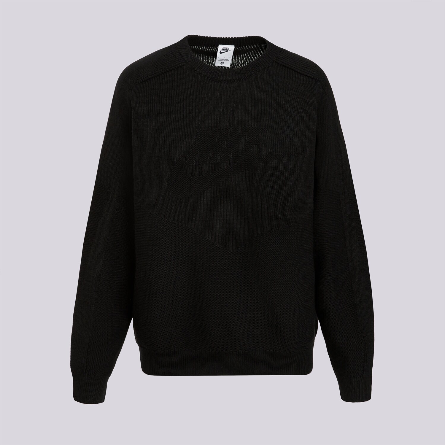 Sportowa bluza dziecięca NIKE SWETER K NSW CLN CREW SWEATER IO1703-010 CZARNY