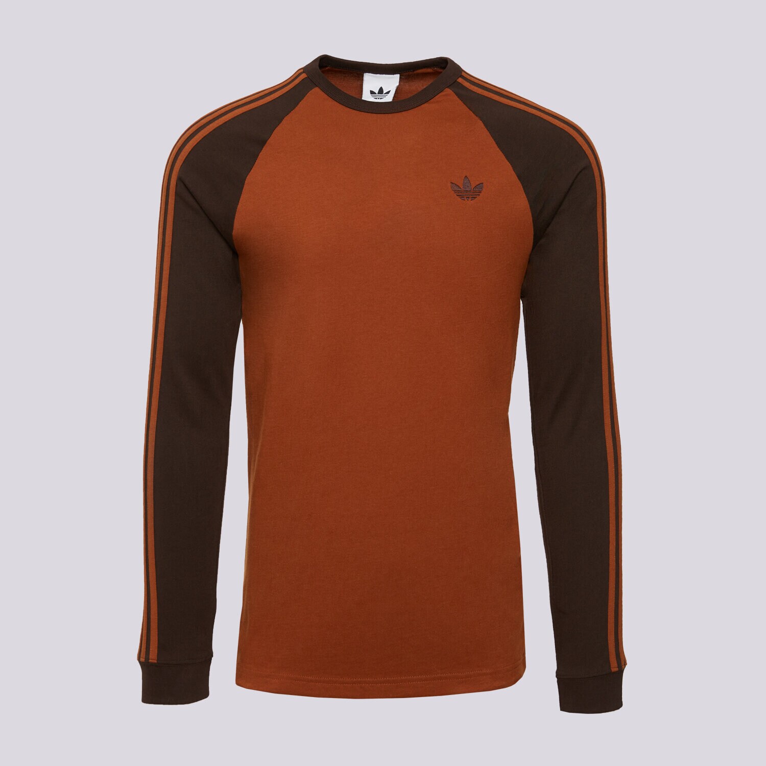 Koszulka, t-shirt sportowy męski ADIDAS T-SHIRT 3S LS TEE KT5061 POMARAŃCZOWY