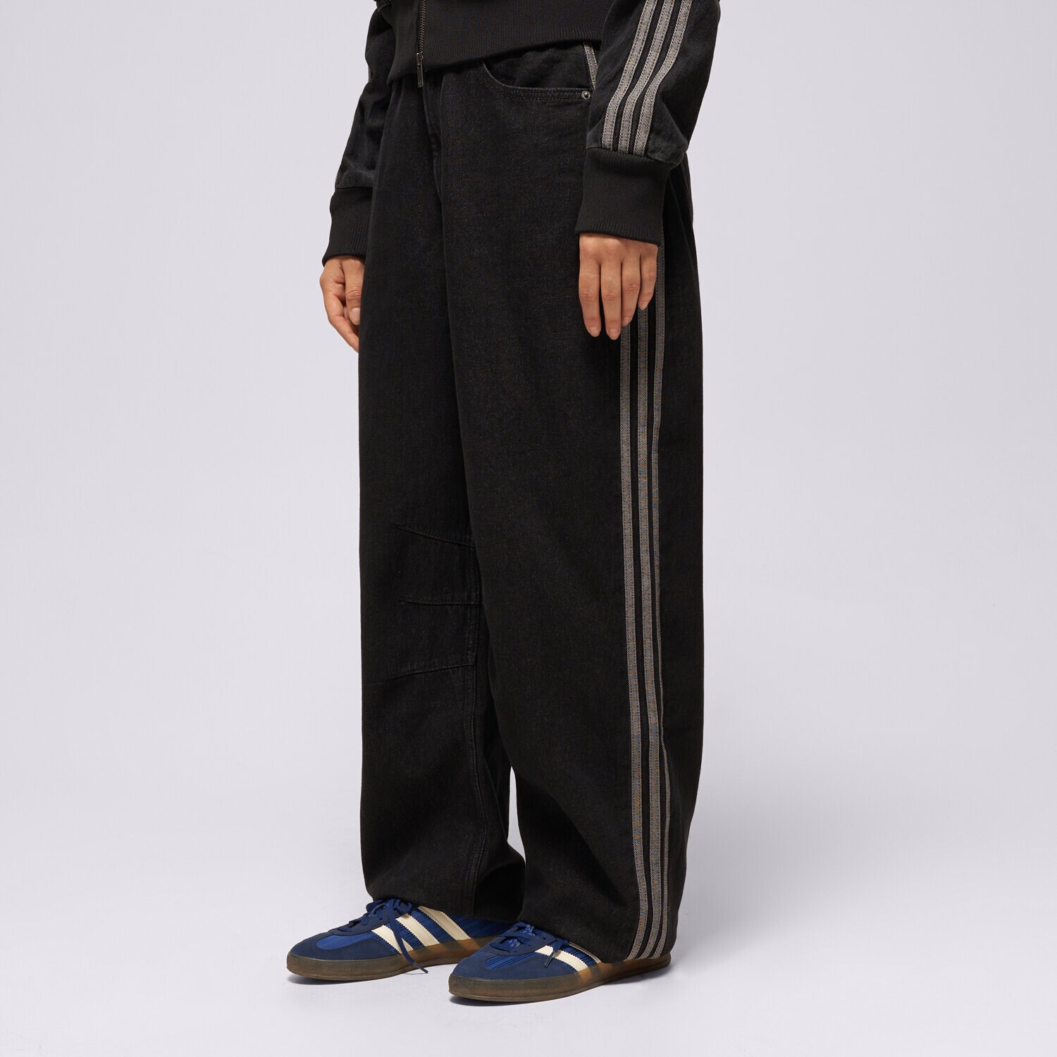 Spodnie sportowe damskie ADIDAS SPODNIE BARREL PNT D KQ6474 CZARNY