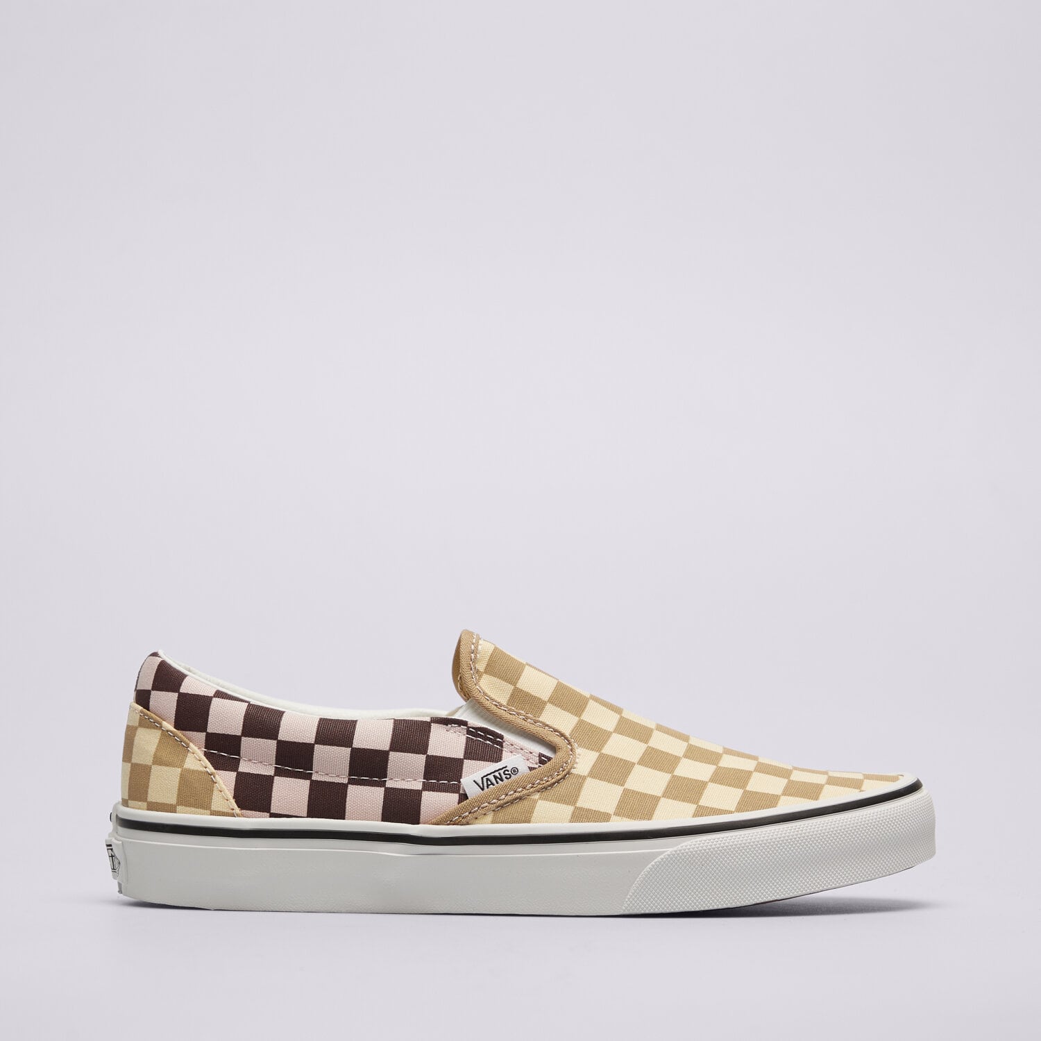 Damskie trampki, tenisówki VANS CLASSIC SLIP-ON CHECK MIX MULTI VN000D6YCYJ1 BEŻOWY