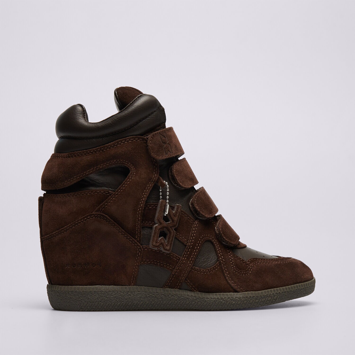 Buty sneakersy damskie NOKWOL EDEN BROWN LEATHER SUEDE NKEDENBROWN BRĄZOWY