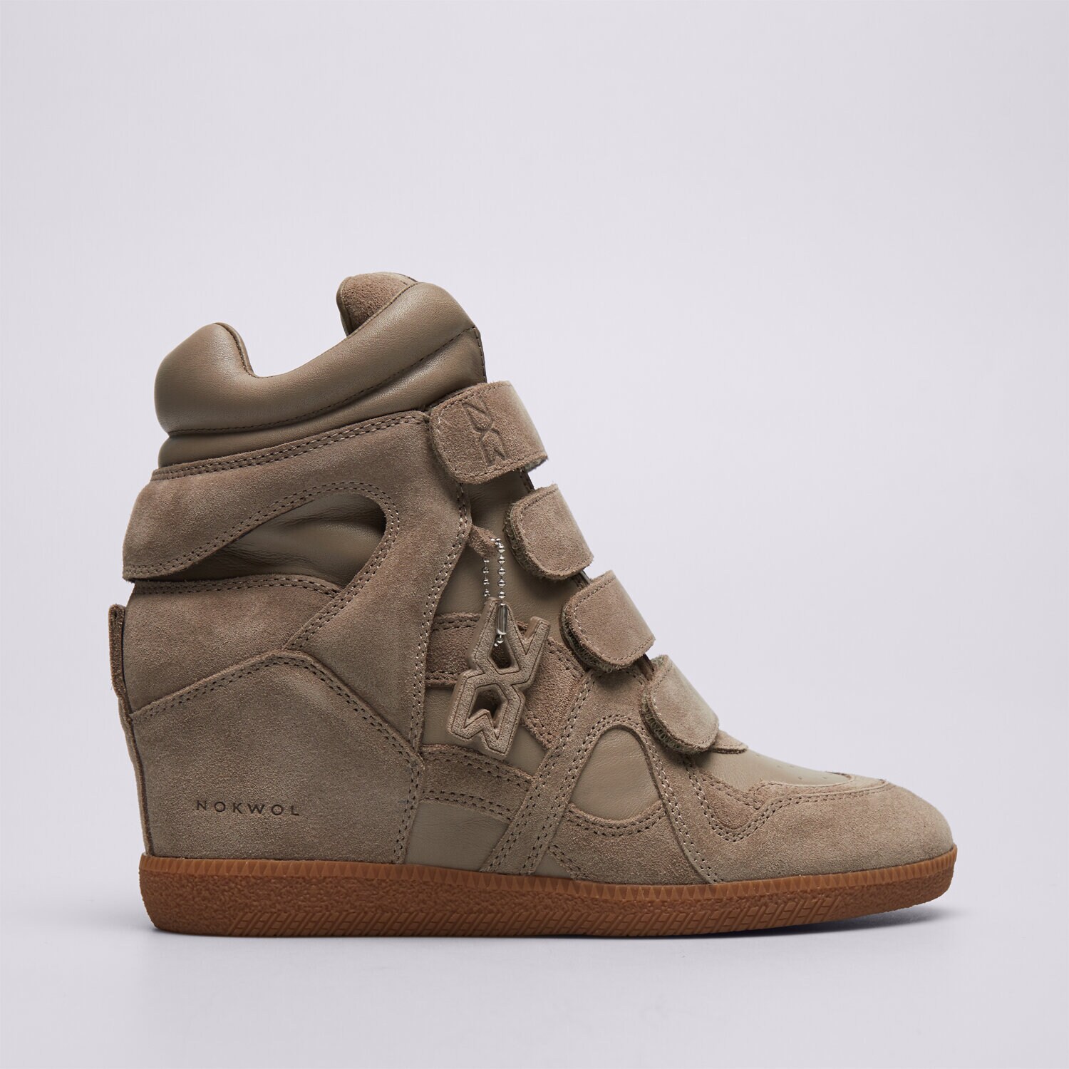 Buty sneakersy damskie NOKWOL EDEN TAUPE SUEDE NKEDENTAUPE BEŻOWY