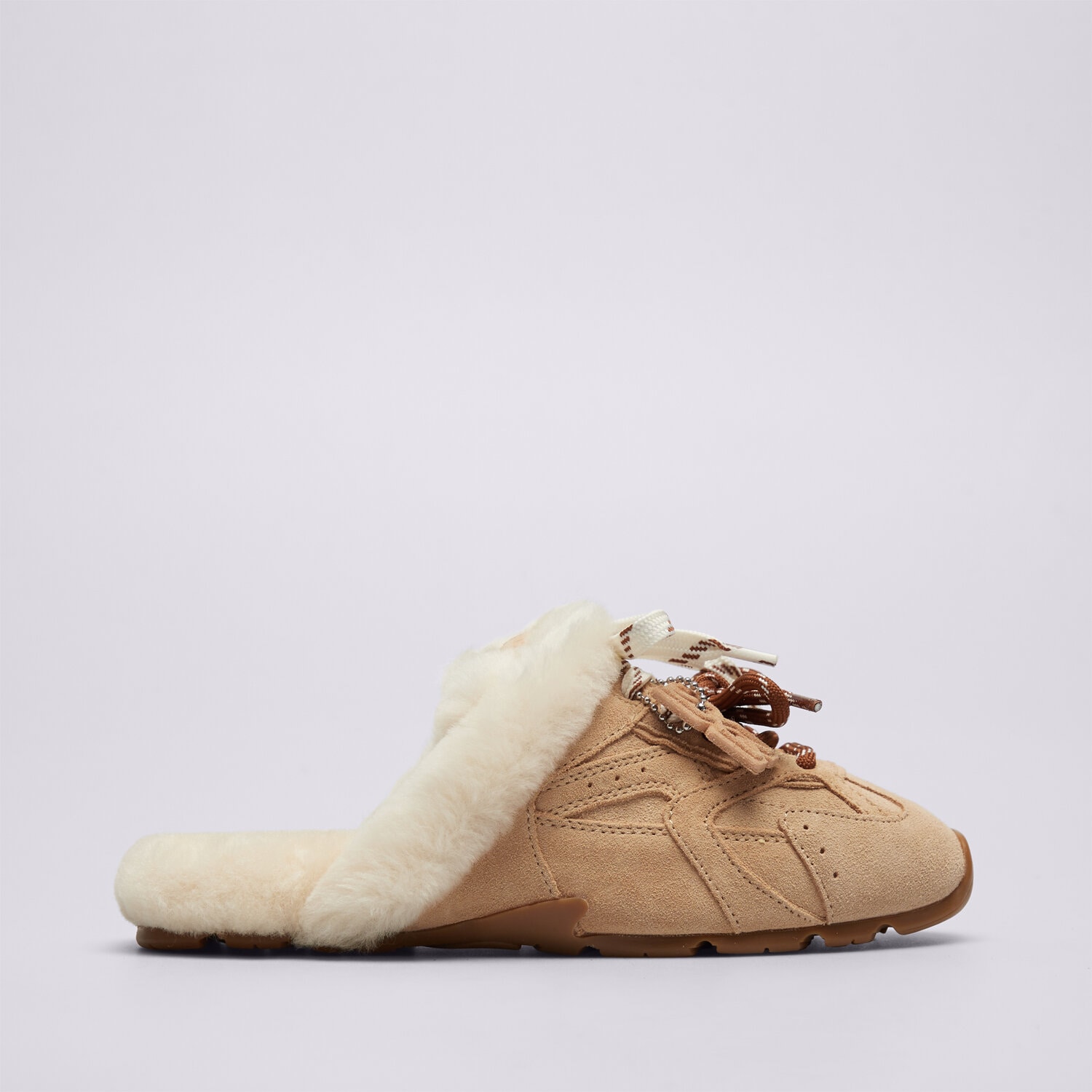 Buty sneakersy damskie NOKWOL ATLAS MULE BEIGE SUEDE NKATLASMULEBEIGE BEŻOWY