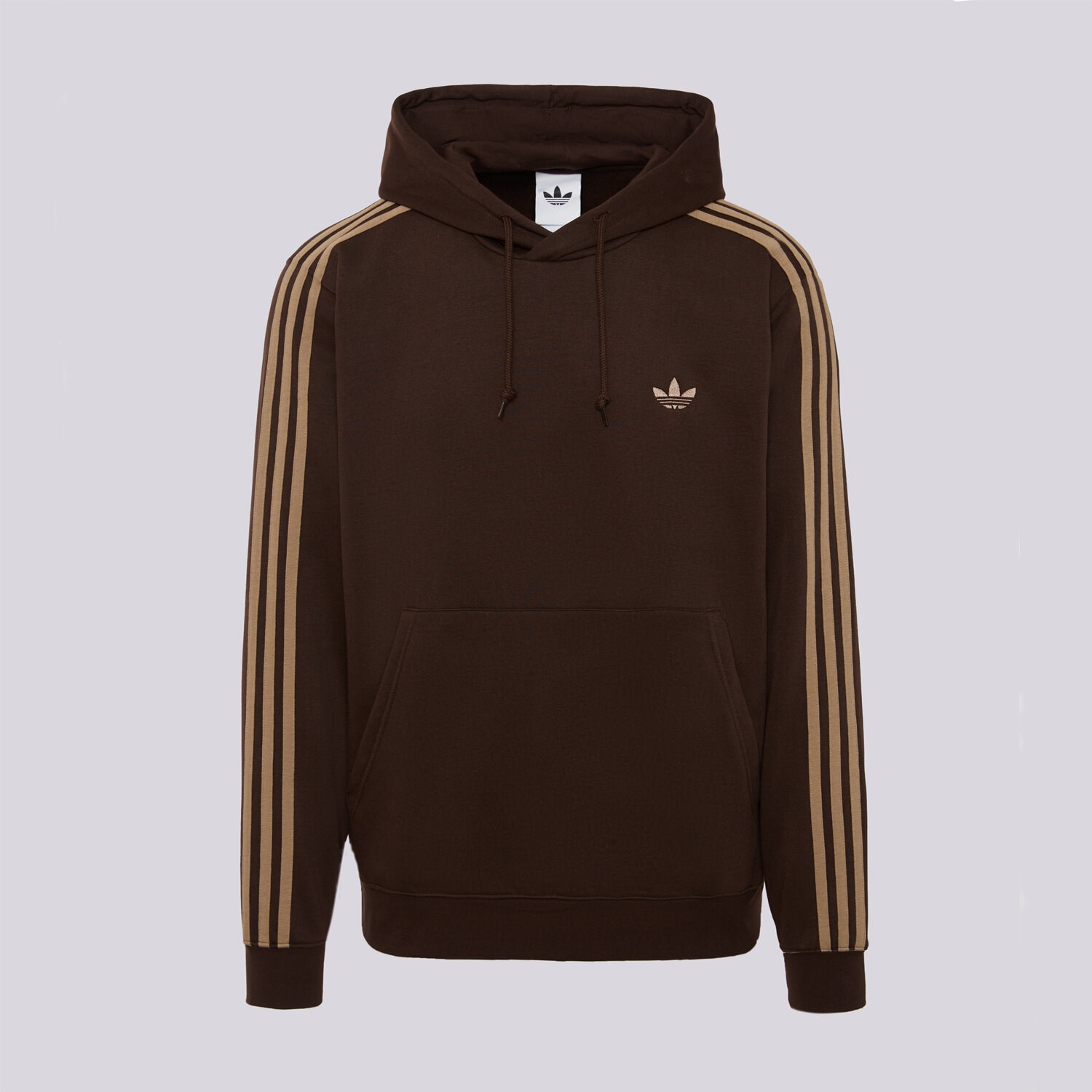 Bluza męska ADIDAS BLUZA Z KAPTUREM 3S HD KE1685 BRĄZOWY