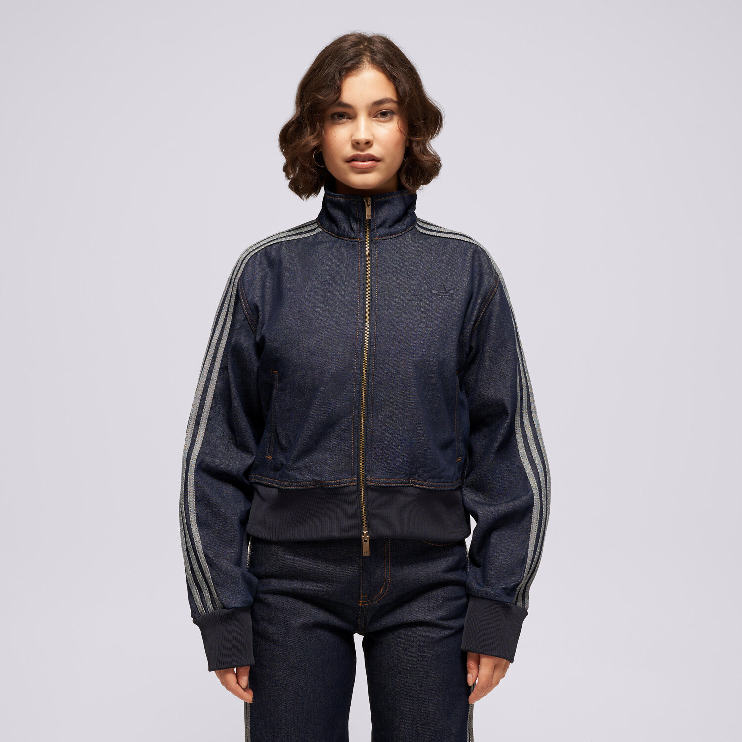 Bluza damska ADIDAS BLUZA ROZPINANA FIREBIRD DENIM KQ6491 GRANATOWY
