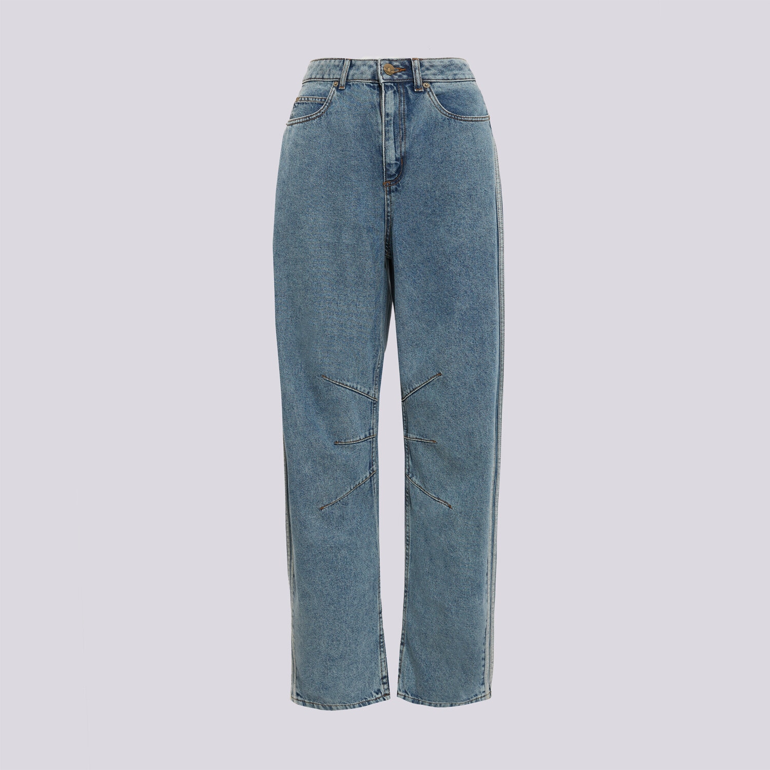 Spodnie sportowe damskie ADIDAS SPODNIE BARREL DENIM KQ6476 NIEBIESKI