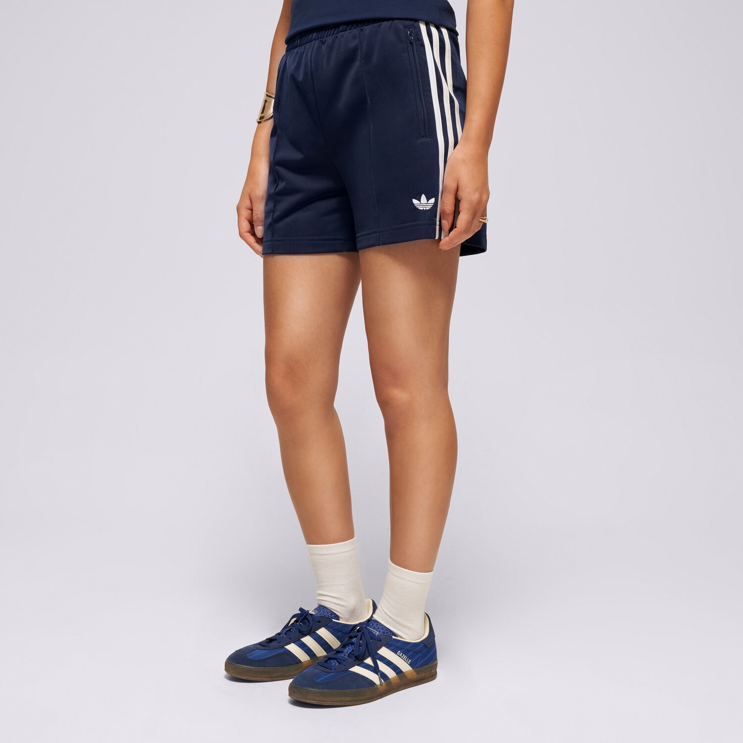 Krótkie spodenki, szorty damskie ADIDAS SZORTY FB SHORT KQ9633 GRANATOWY