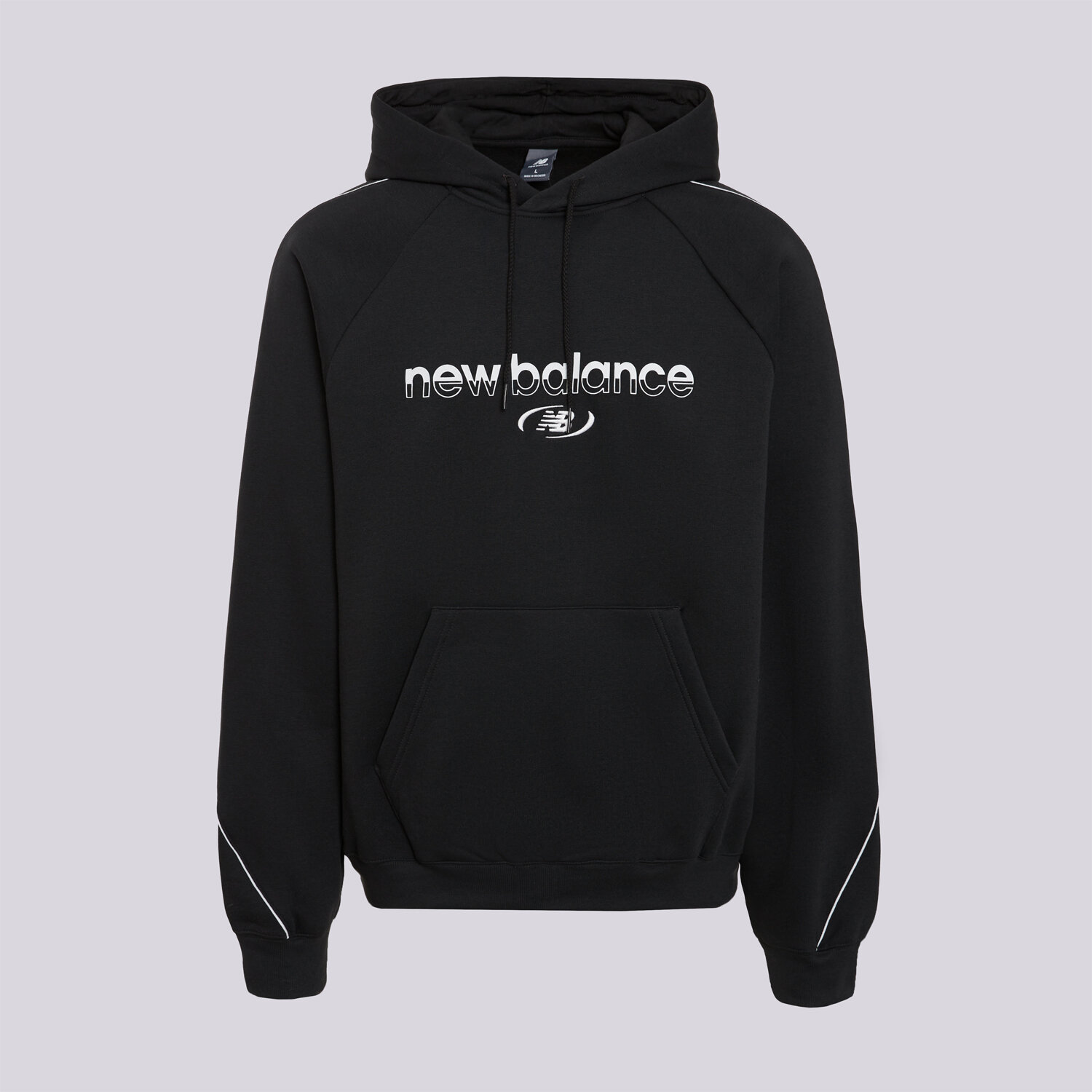 Bluza męska NEW BALANCE BLUZA Z KAPTUREM TRACKSIDE FLEECE HOODIE MT62Y14PBK CZARNY