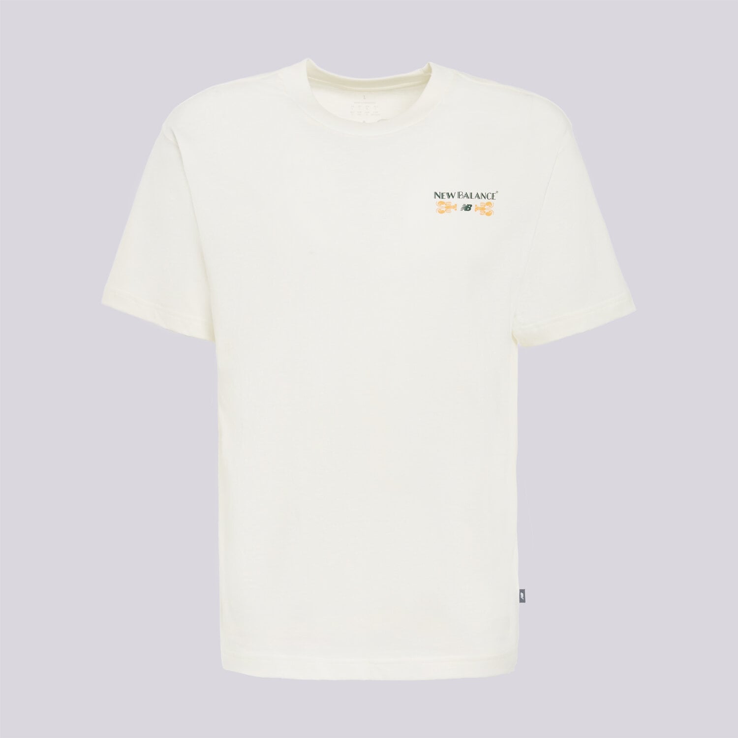 Koszulka, t-shirt sportowy męski NEW BALANCE T-SHIRT GRAB A BITE BOSTON T-SHIRT MT62S7YPSST BIAŁY