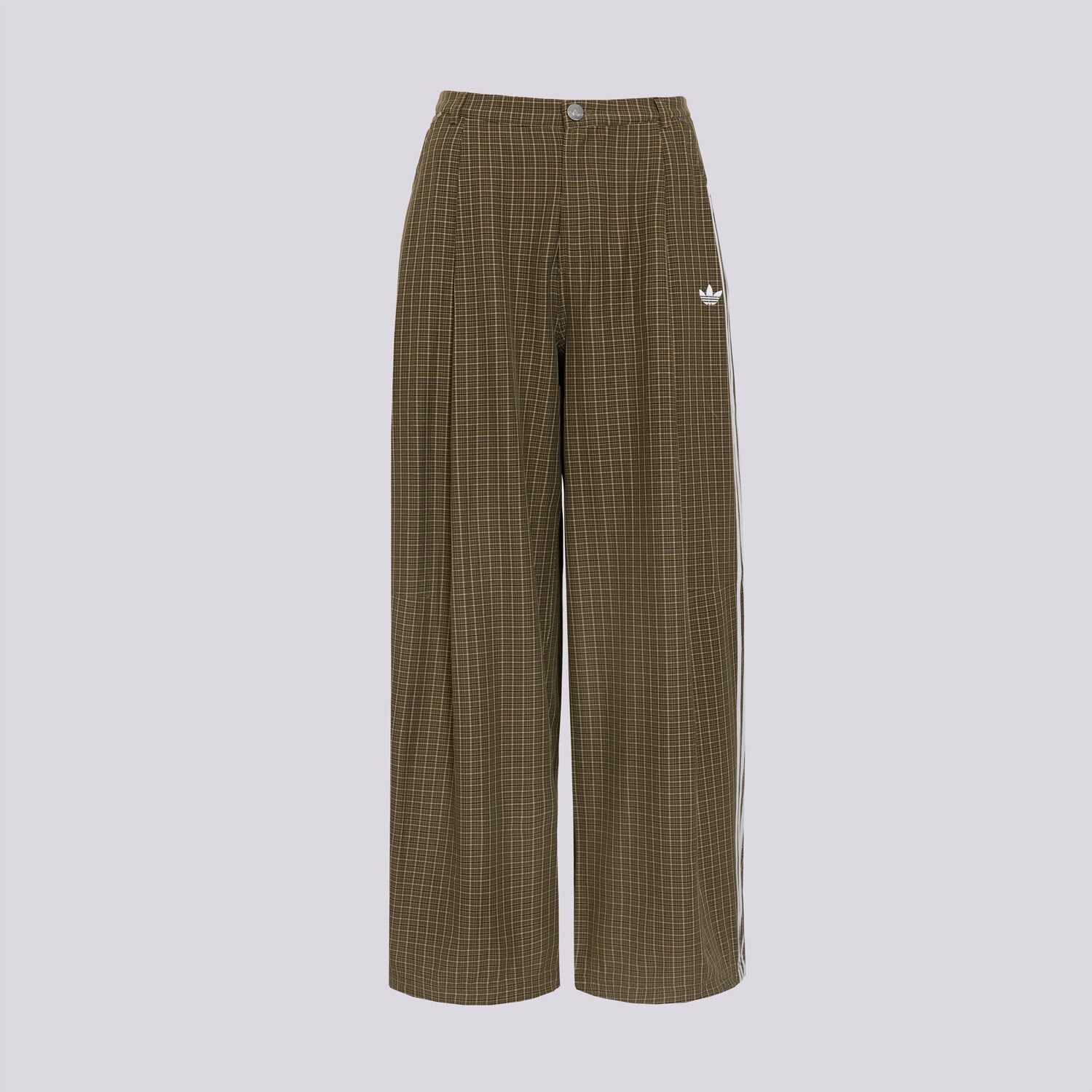 Spodnie sportowe damskie ADIDAS SPODNIE CHECKS TROUSER LE8308 KHAKI