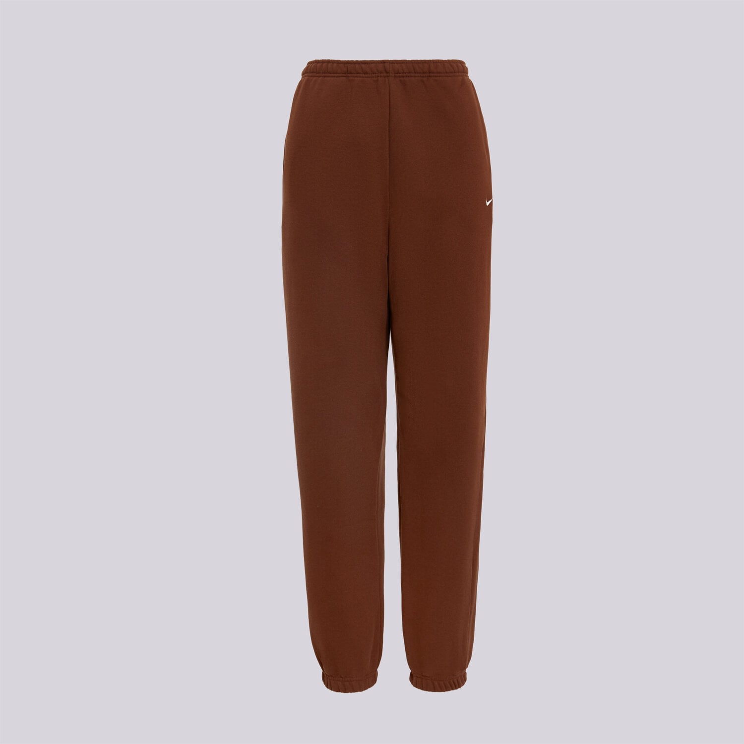 Spodnie sportowe damskie NIKE SPODNIE W NK STDO FLC MW HR OS CFF PNT IM8074-259 BRĄZOWY