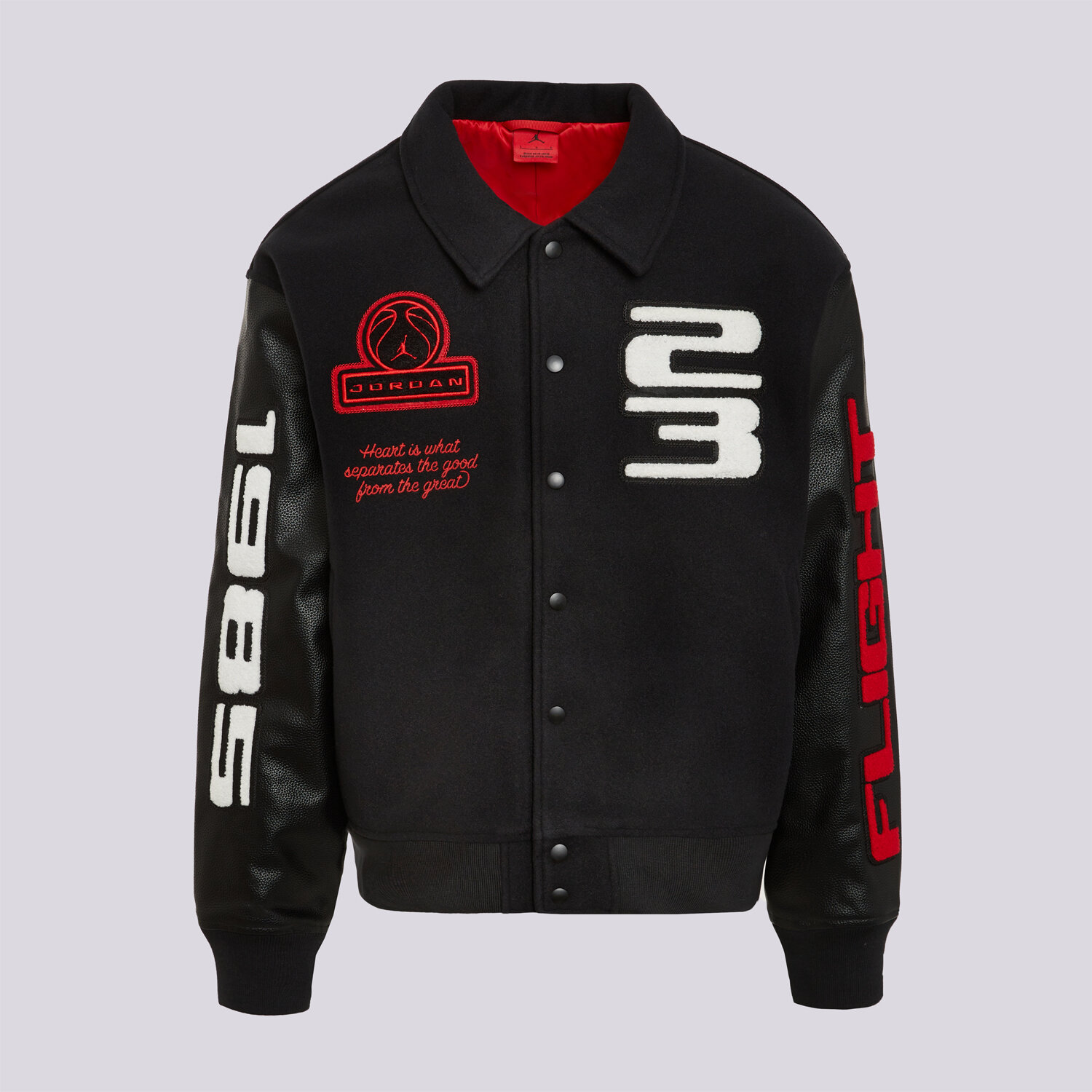 Kurtka zimowa męska JORDAN KURTKA M J FLT VARSITY JKT IM9145-010 CZARNY