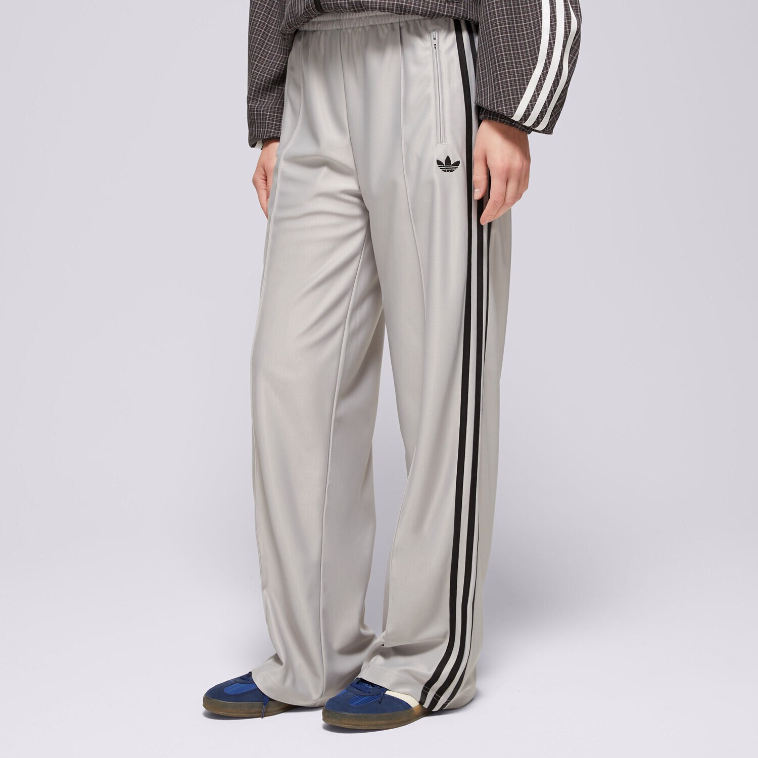 Spodnie sportowe damskie ADIDAS SPODNIE FB LOOSE TP KS9973 SREBRNY