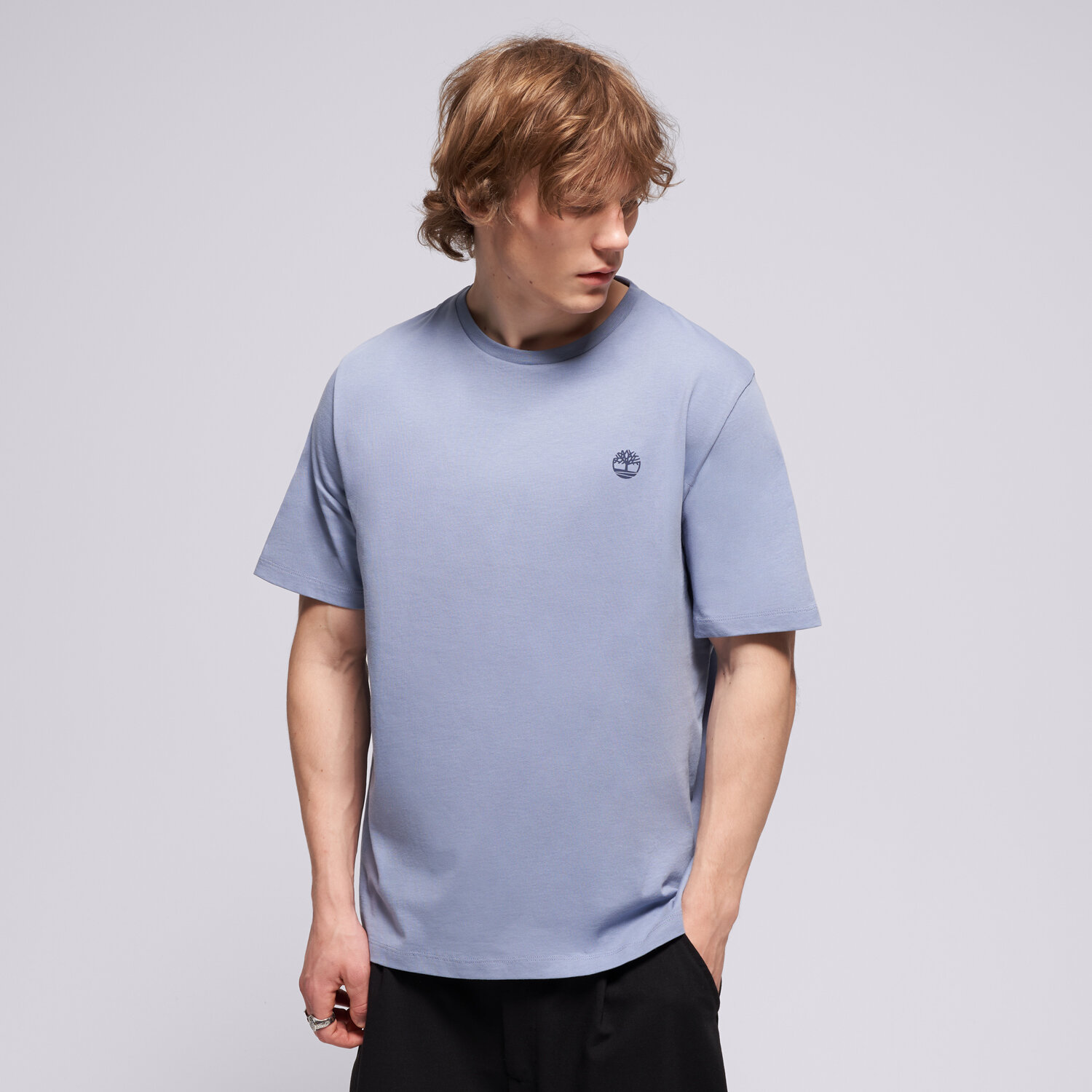 Koszulka, t-shirt sportowy męski TIMBERLAND T-SHIRT SMALL CHEST LOGO TBC0YHG1B881 NIEBIESKI