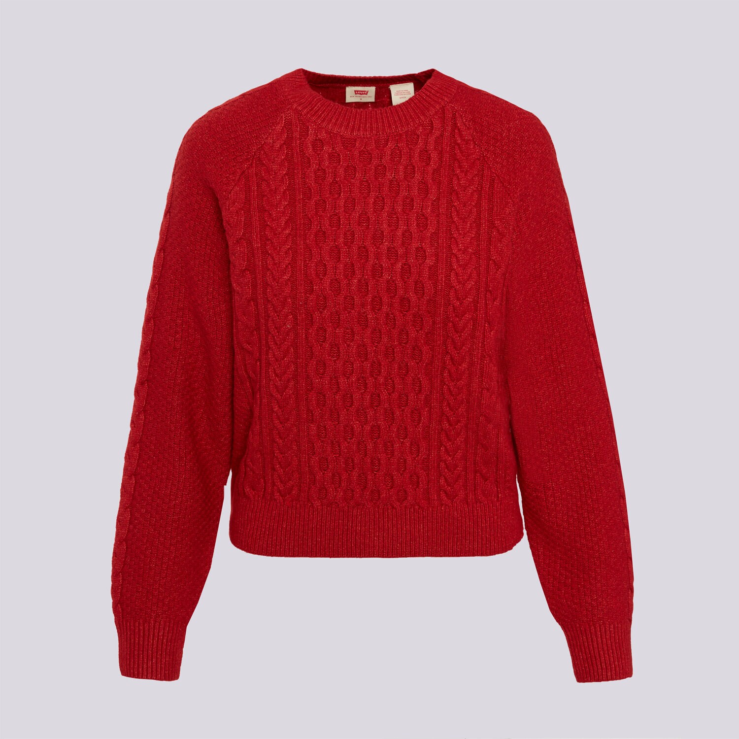 Koszulka, t-shirt damski LEVI'S SWETER JOLIE CABLE CREWNECK SWEATER 007V4-0005 CZERWONY